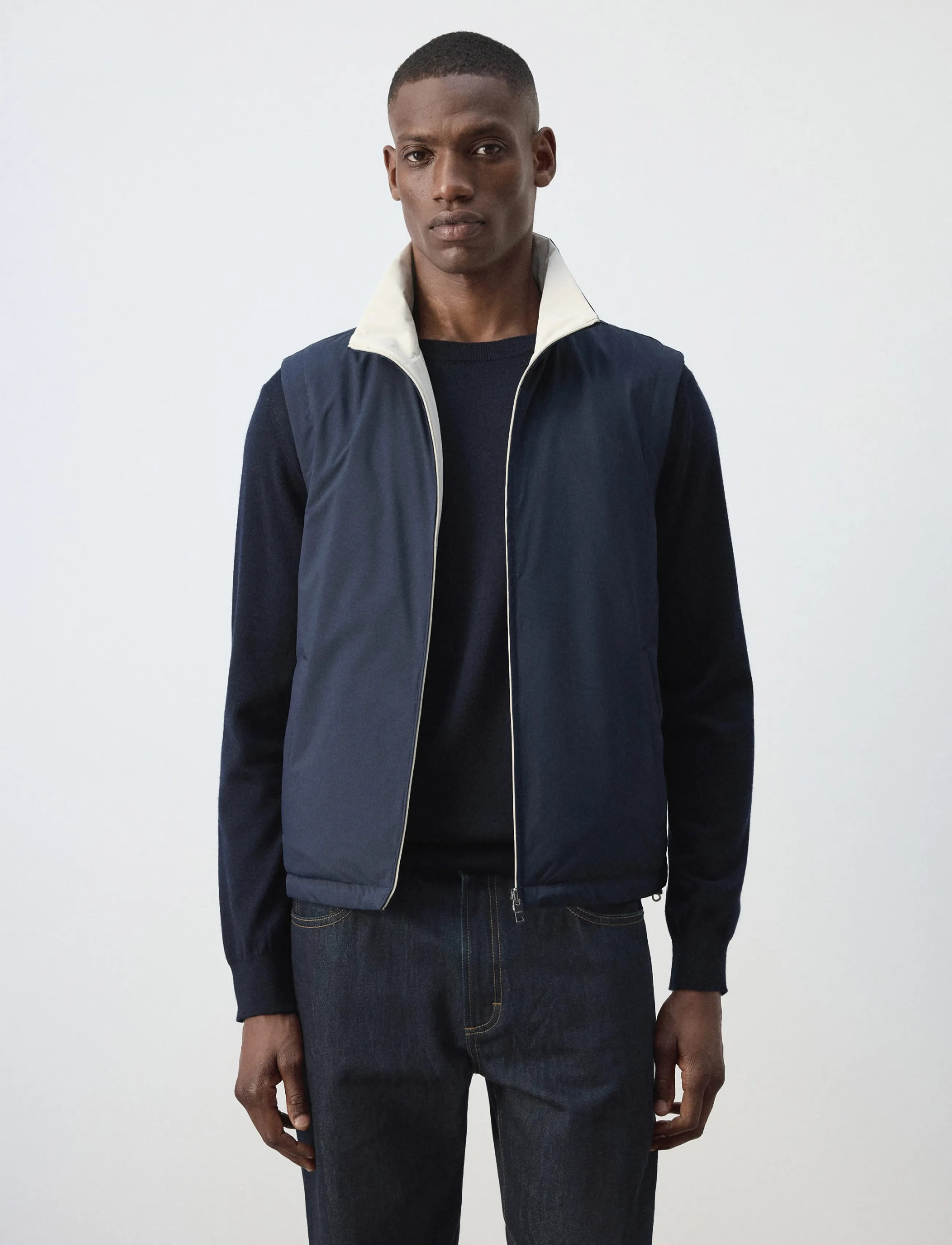 Mango Reversible Water-Repellent Gilet, XXL, Cream, Overtøj > Veste, Herre