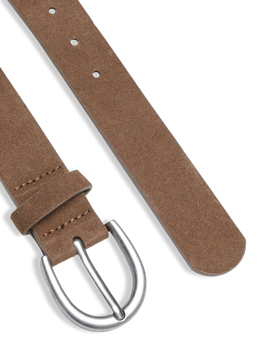 Mango - Stud leather belt - skärp - brown - 1