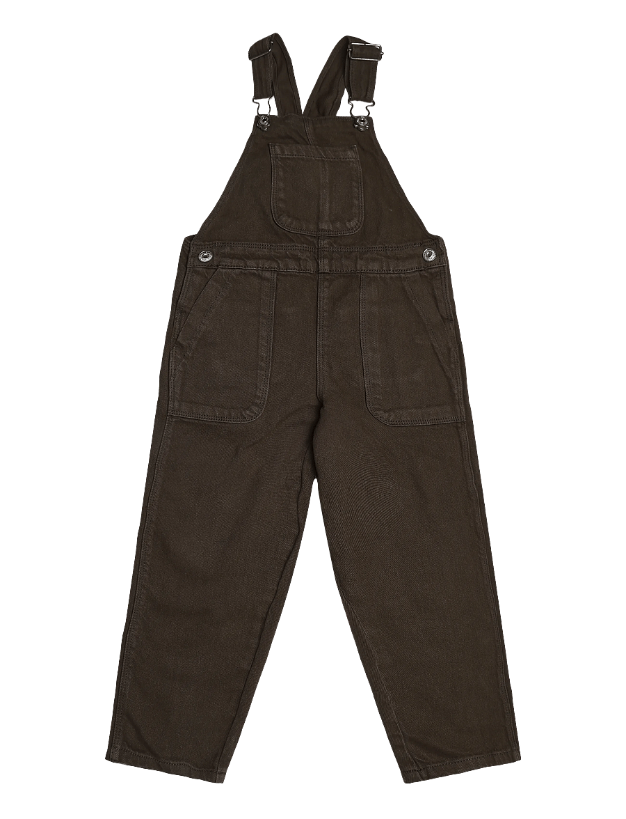 Mango - Denim dungarees with pockets - buksedragter - brown - 0