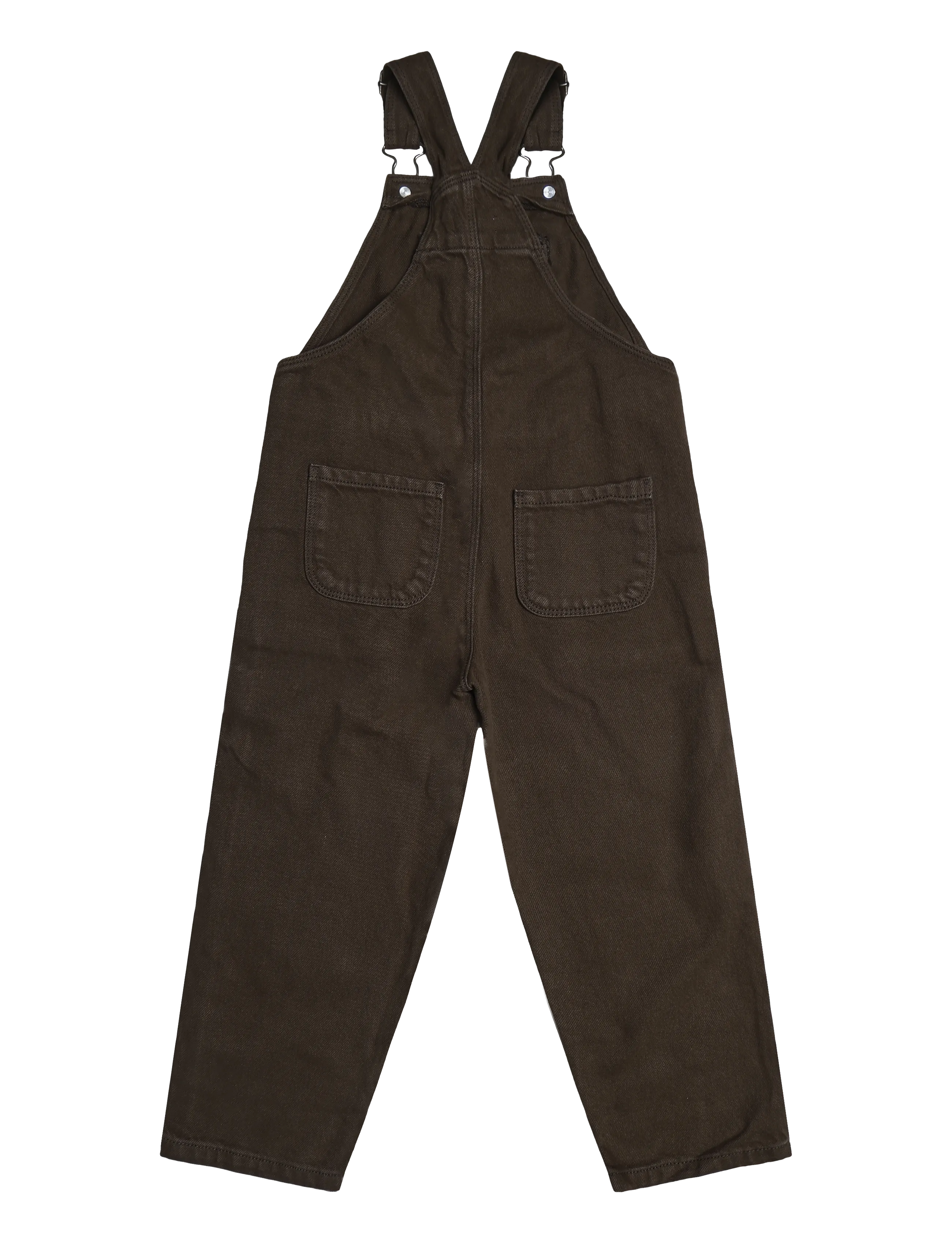 Mango - Denim dungarees with pockets - buksedragter - brown - 1