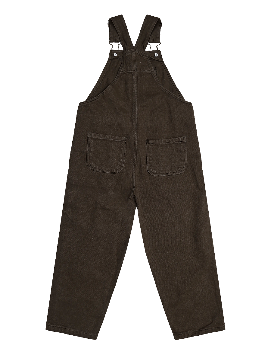 Mango - Denim dungarees with pockets - buksedragter - brown - 1