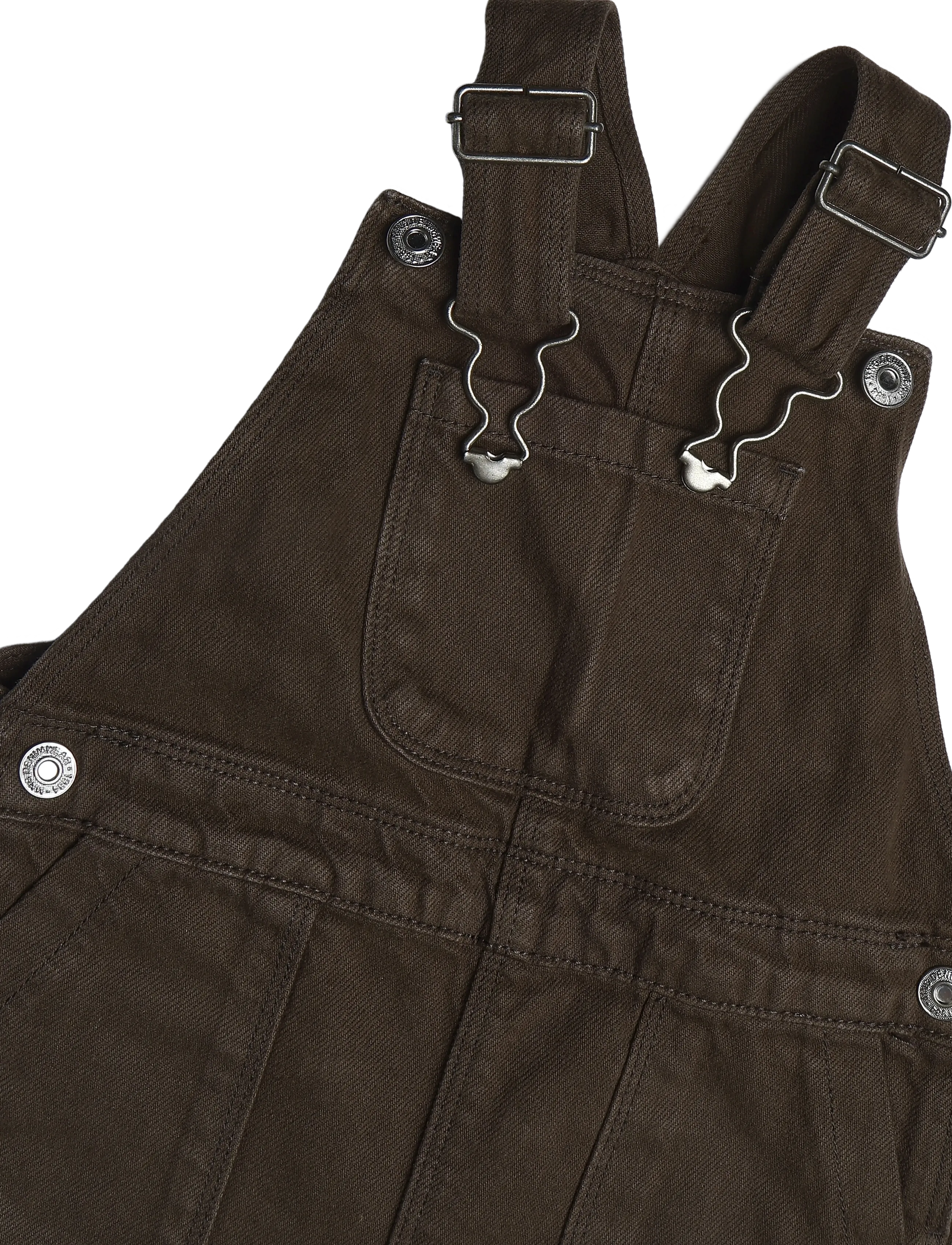 Mango - Denim dungarees with pockets - buksedragter - brown - 2