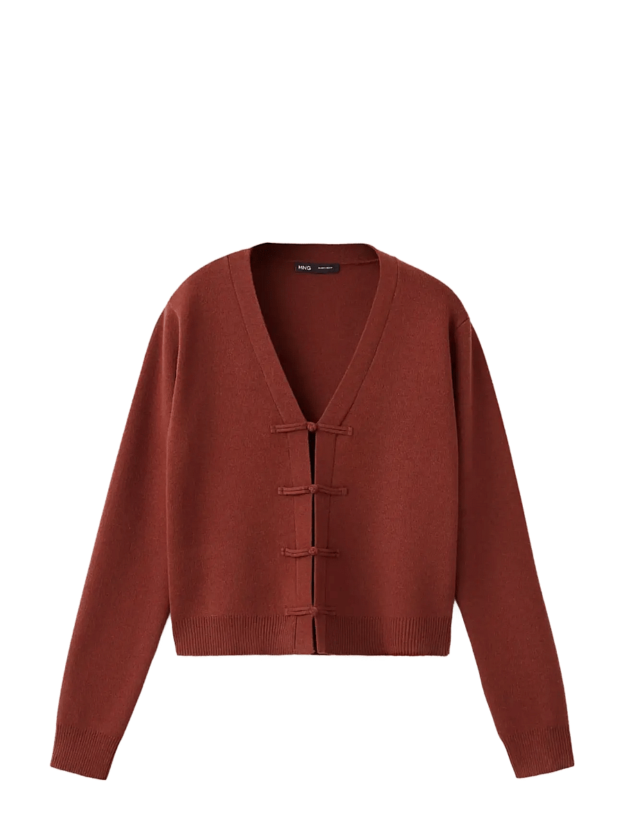 Mango - Toggle knit cardigan - cardigans - rust - copper - 1