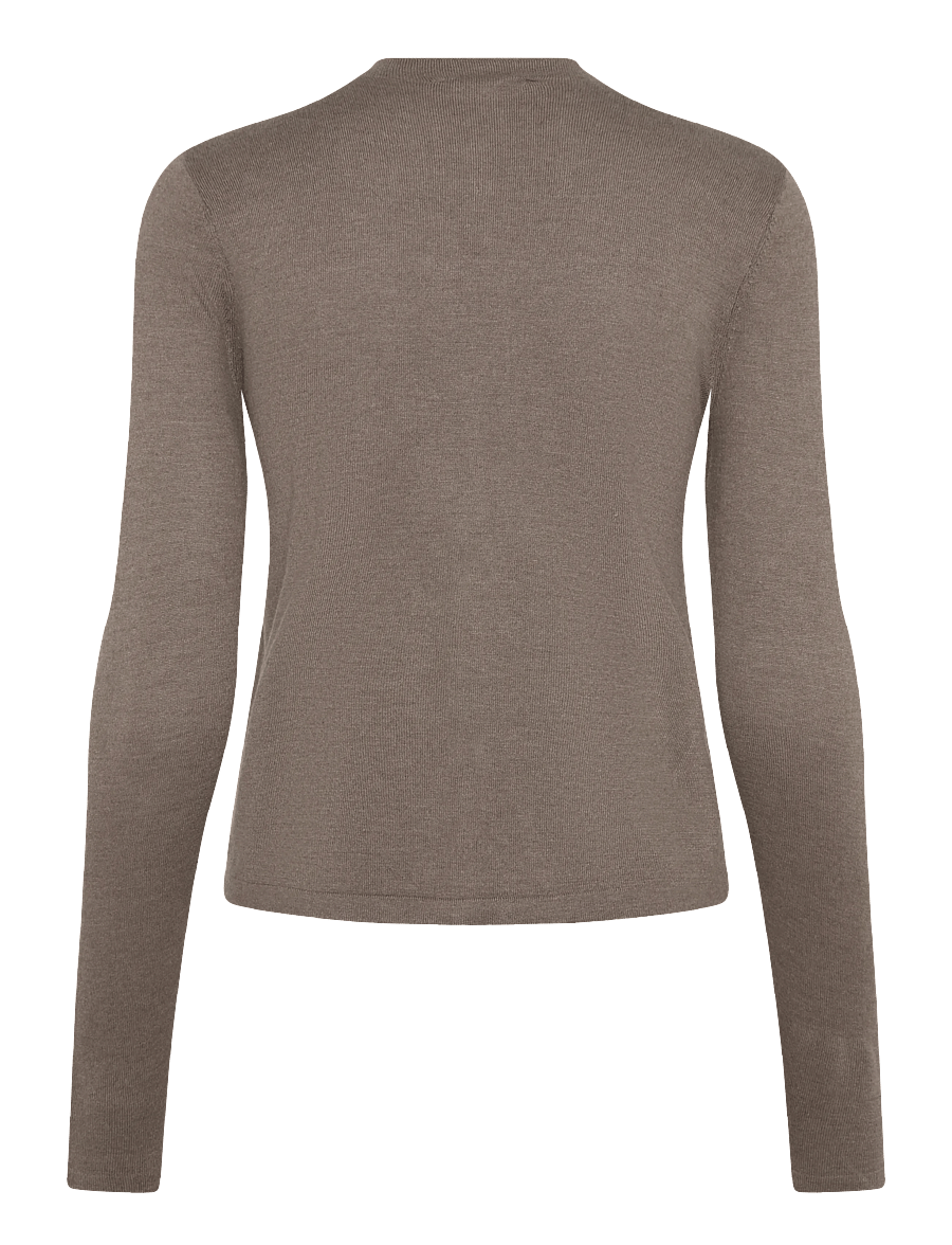 Mango - Fine-knit cardigan with metal buttons - cardigans - medium brown - 1