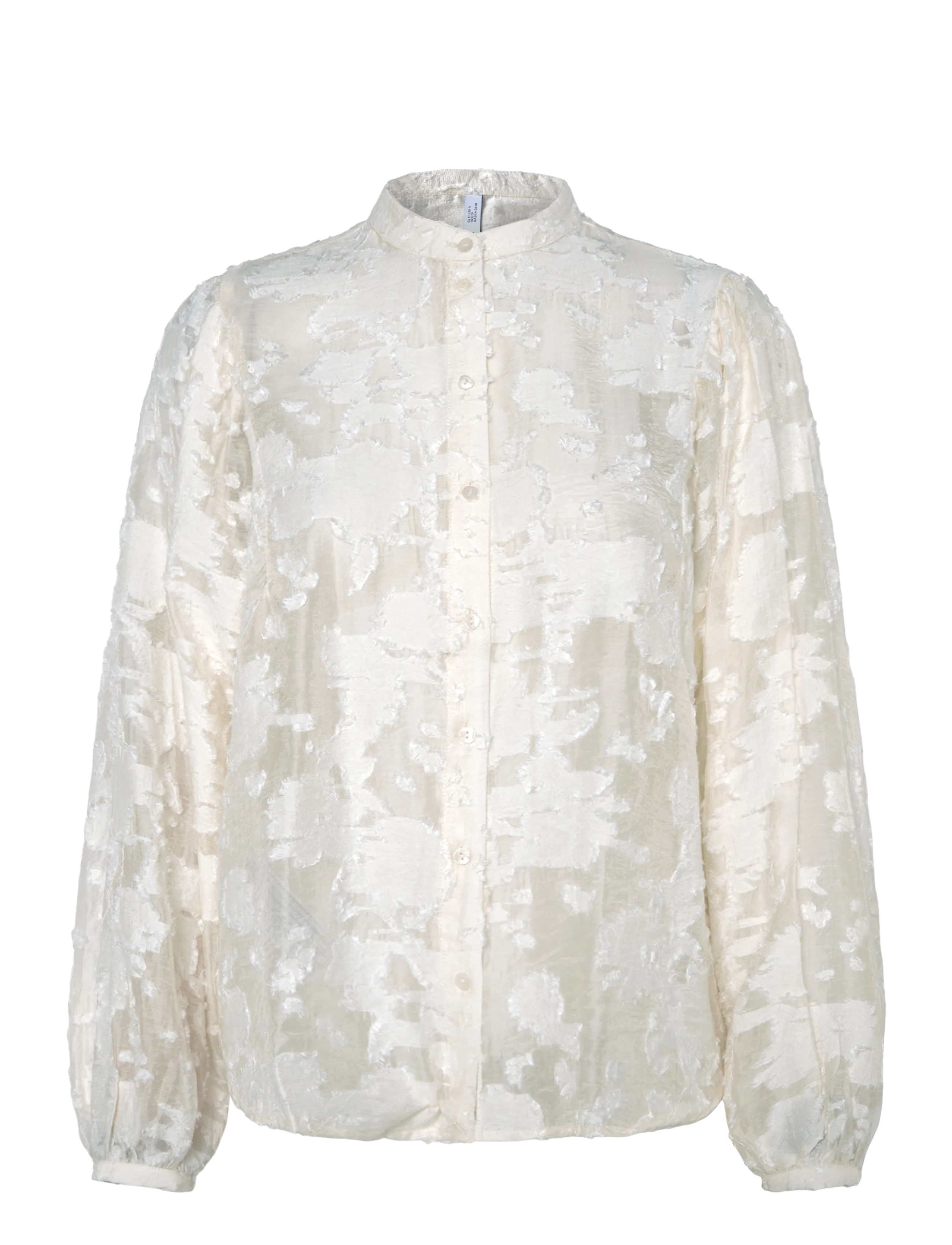 Mango Lyocell blouse with embroidered details - Streetstyle - NATURAL WHITE / cream