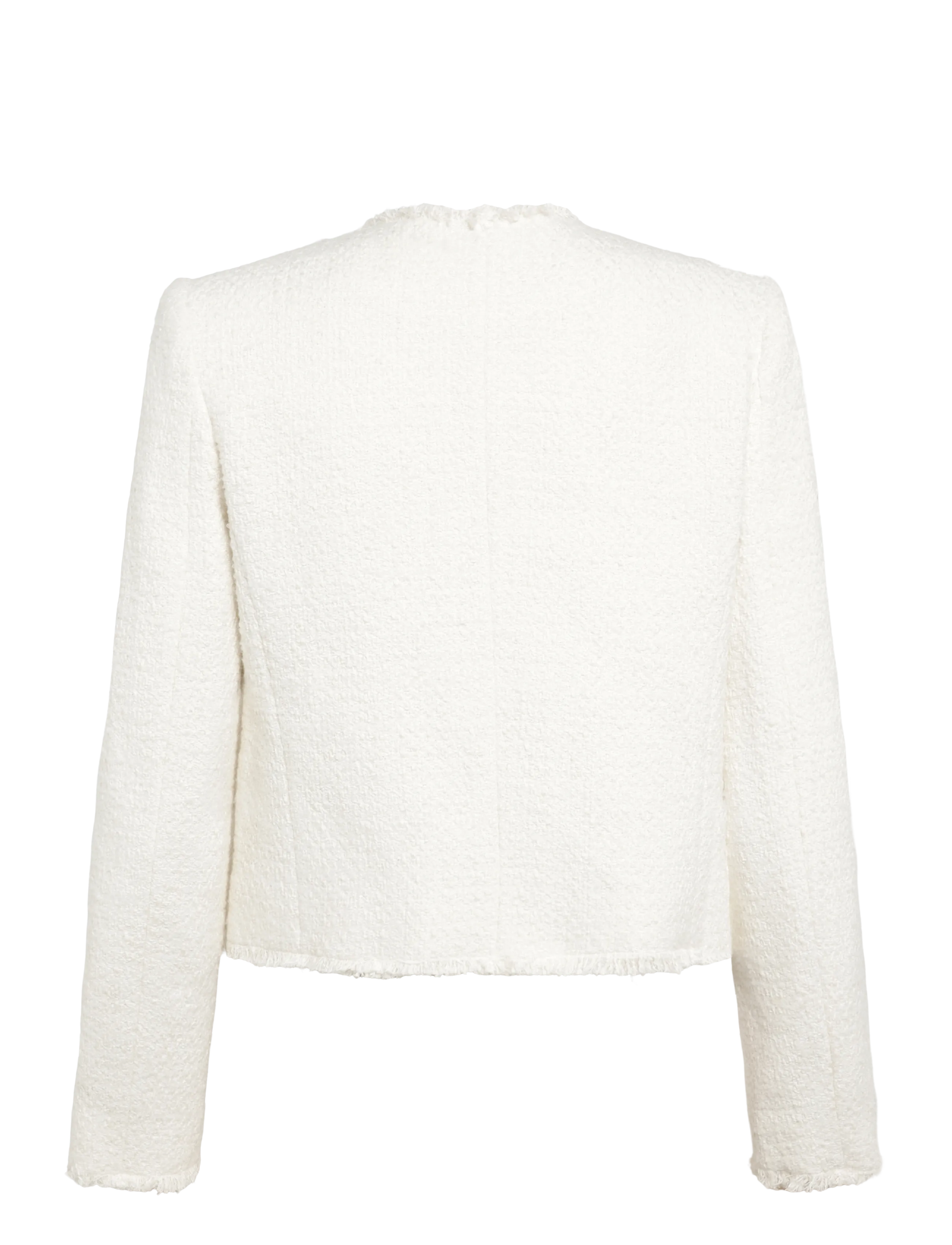 Mango - Tweed jacket with decorative frogging closures - bouclés - natural white - 1