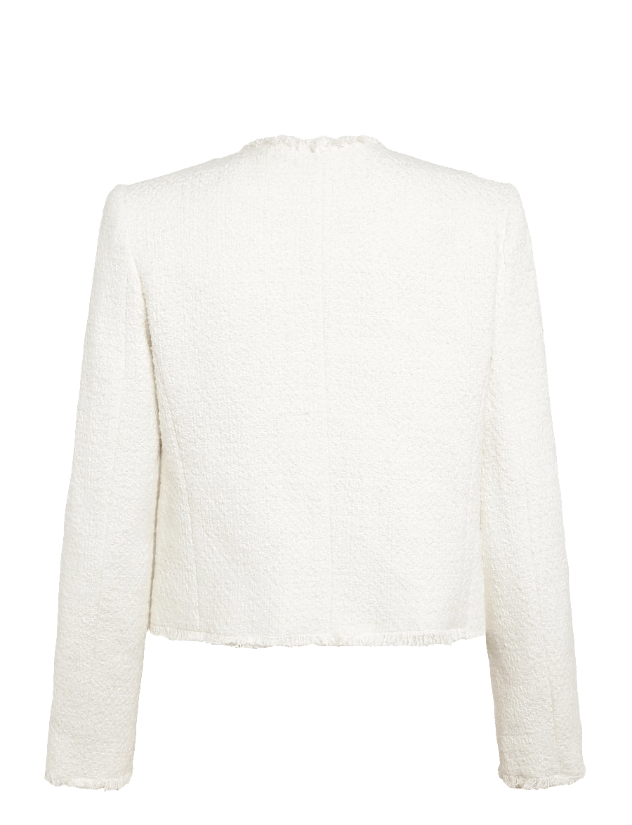 Mango - Tweed jacket with decorative frogging closures - bouclés - natural white - 1