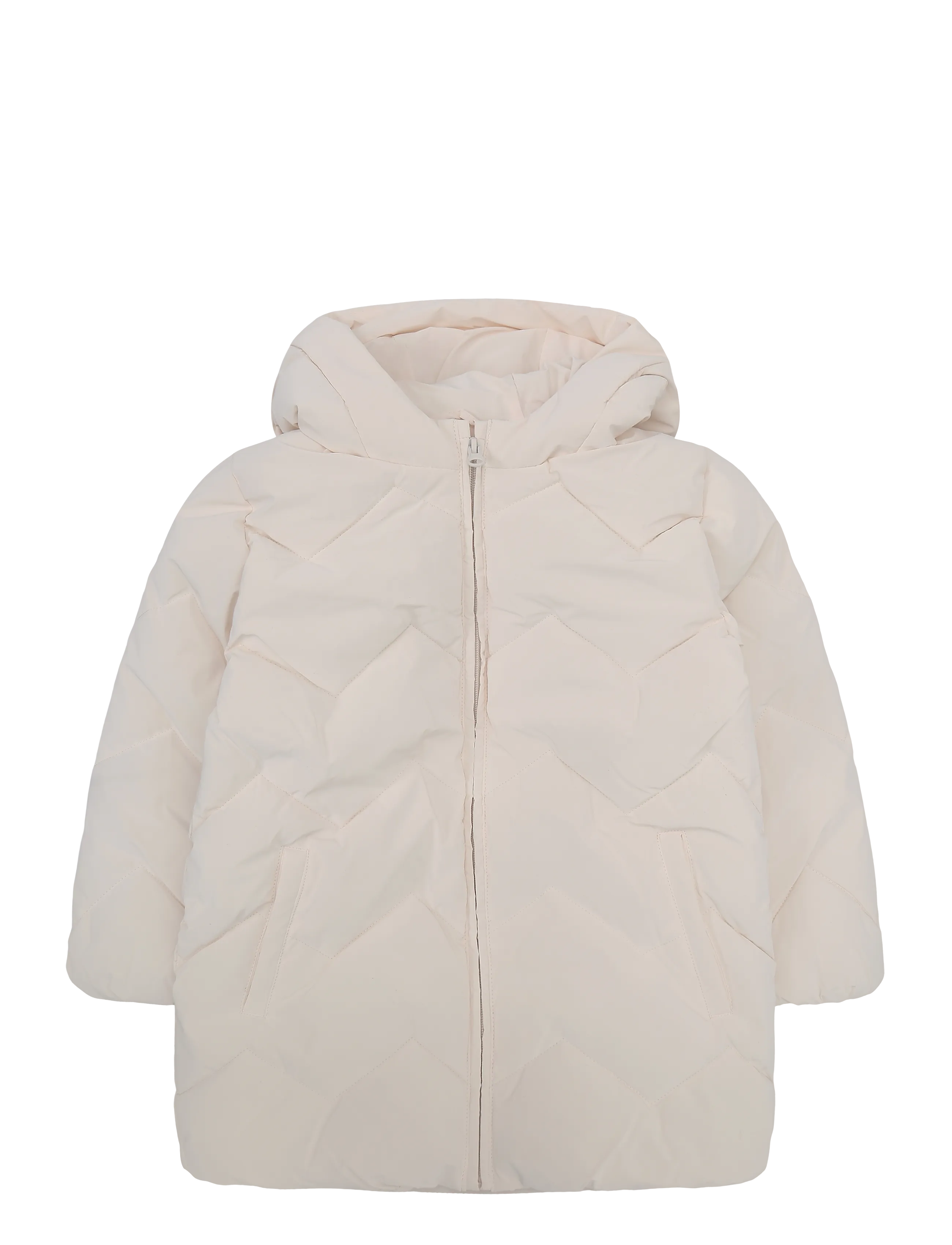 Mango Long padded anorak - Dunjakker - NATURAL WHITE / cream