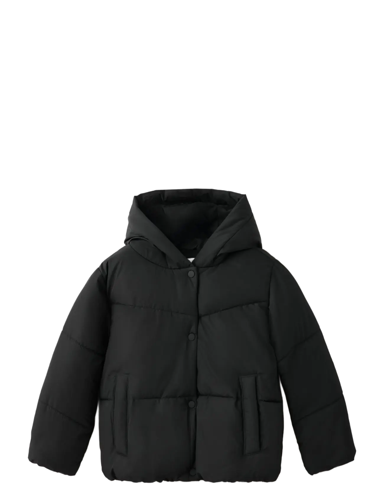 Mango Hood Puffer Coat, 7, Black, Jakker Og Frakker > Puffer Og Vatterede, Børn