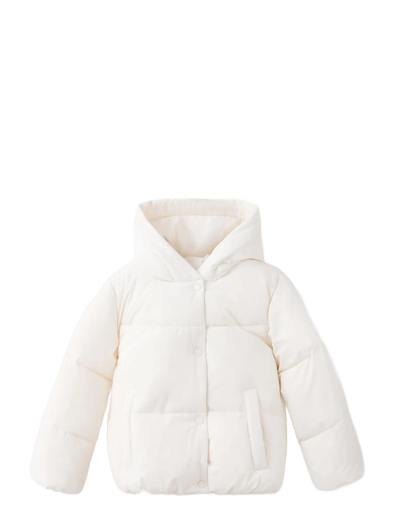 Mango Hood Puffer Coat, 11, Jackets & Coats, Beige - Padded, Kinder