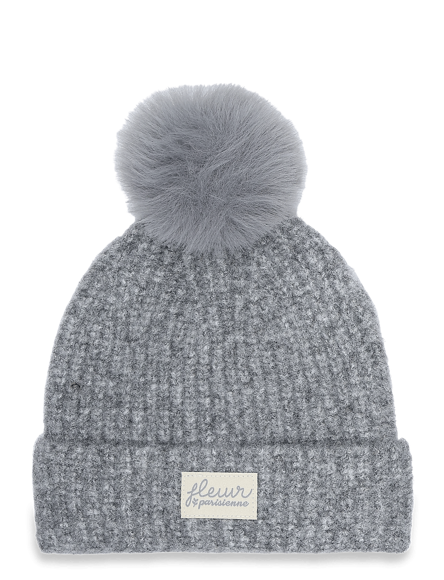 Mango - Pom pom cable-knit beanie - vintermössor - grey - 0