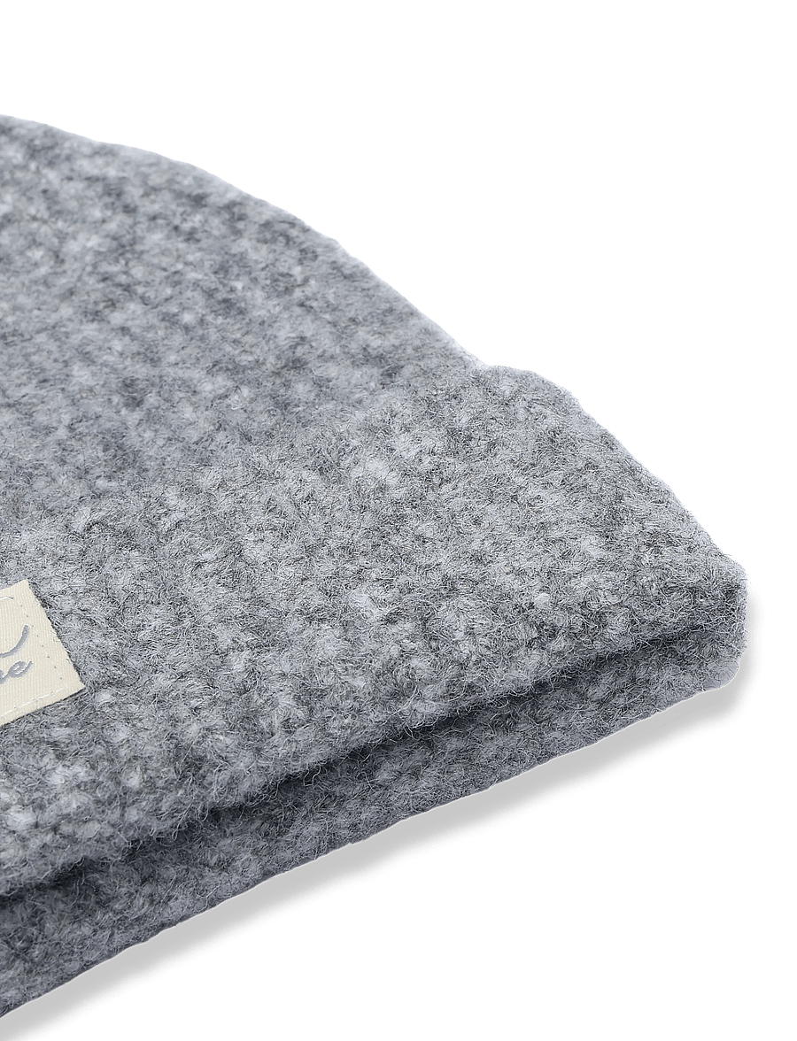 Mango - Pom pom cable-knit beanie - vintermössor - grey - 2