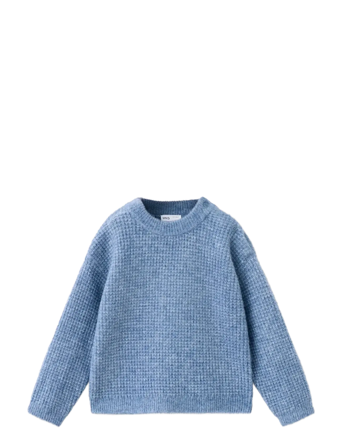 Mango Textured knit sweater - Trøjer - MEDIUM BLUE / blue