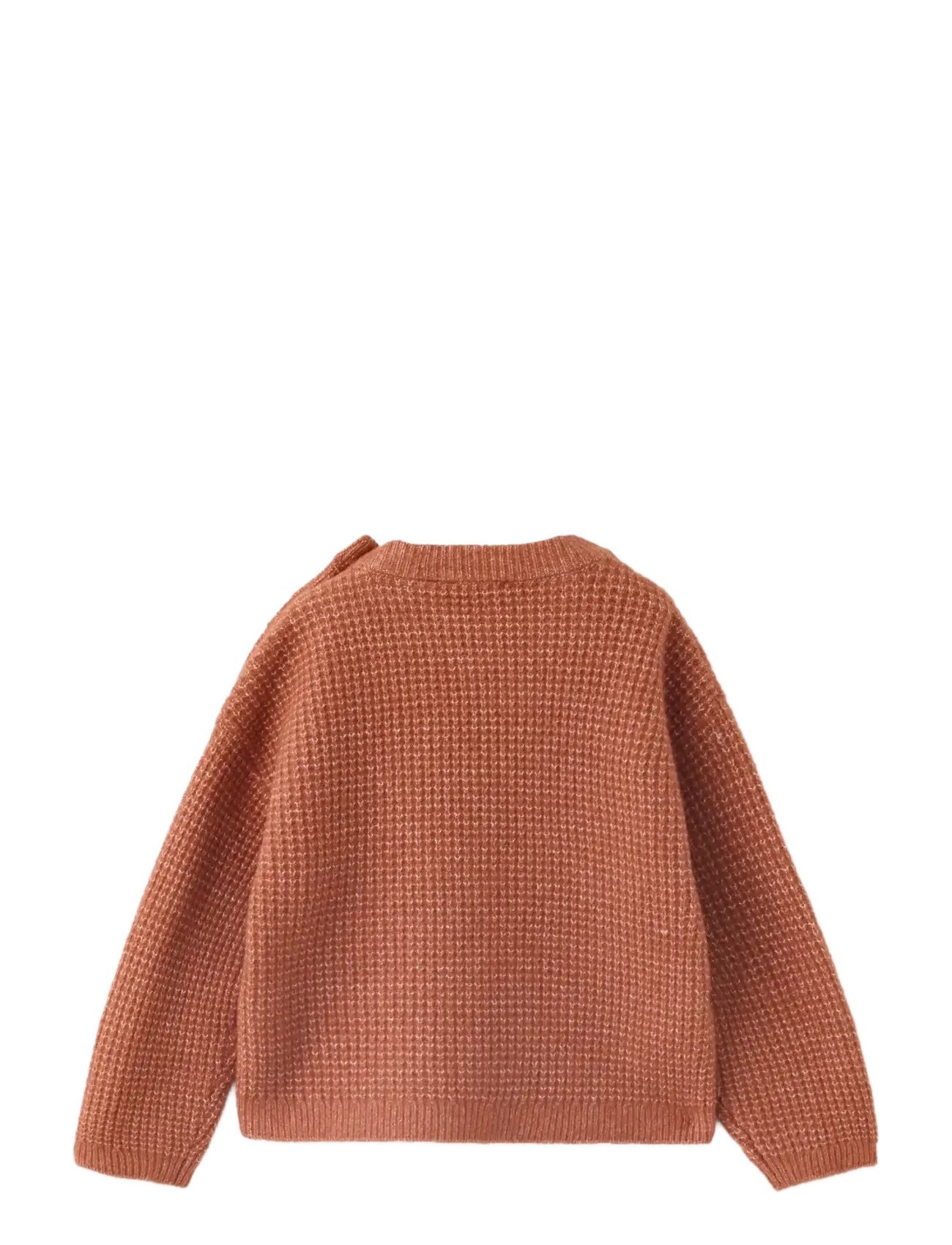Mango - Textured knit sweater - trøjer - medium orange - 1