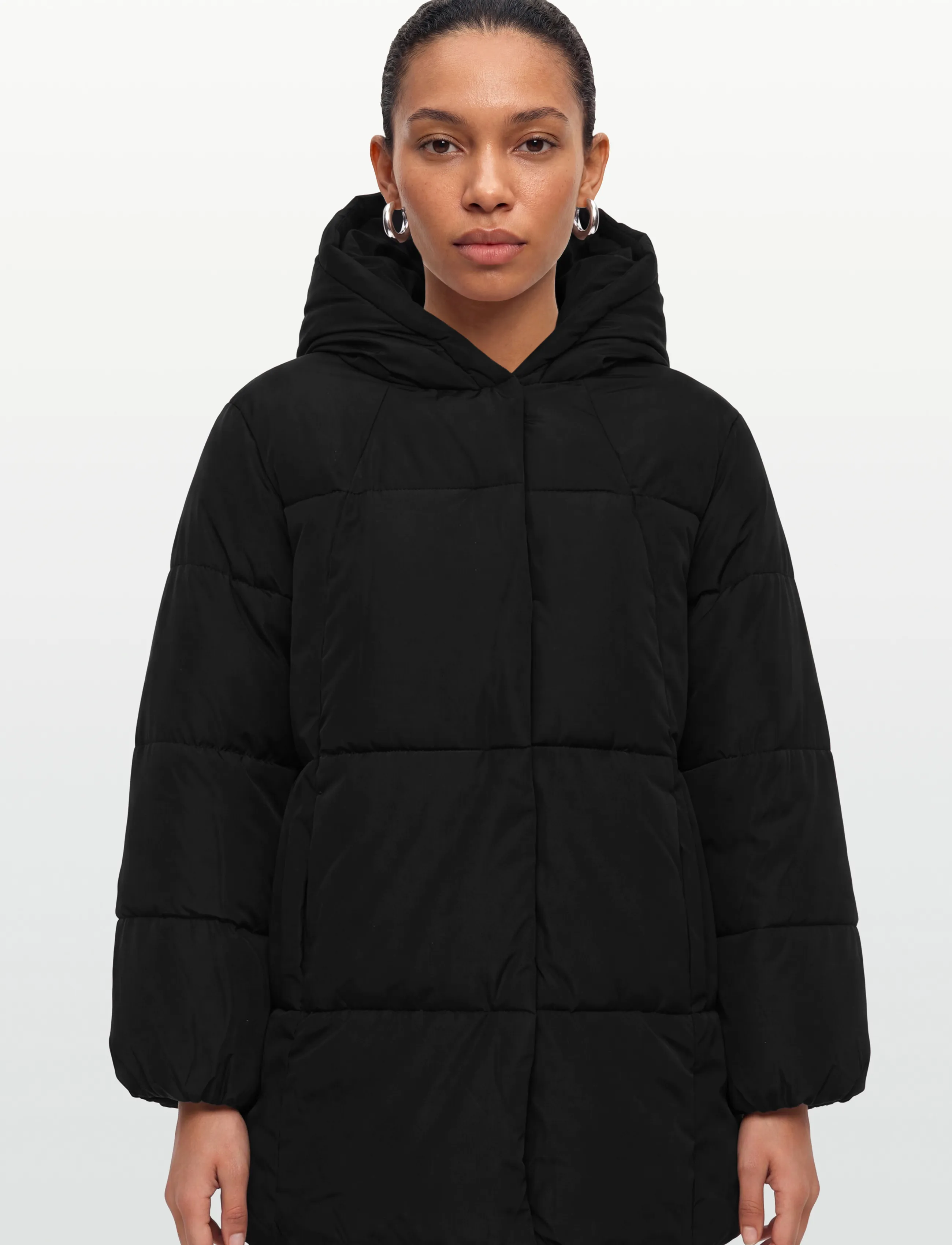 Mango - Hood puffer coat - dunjackor & fodrade jackor - black - 3