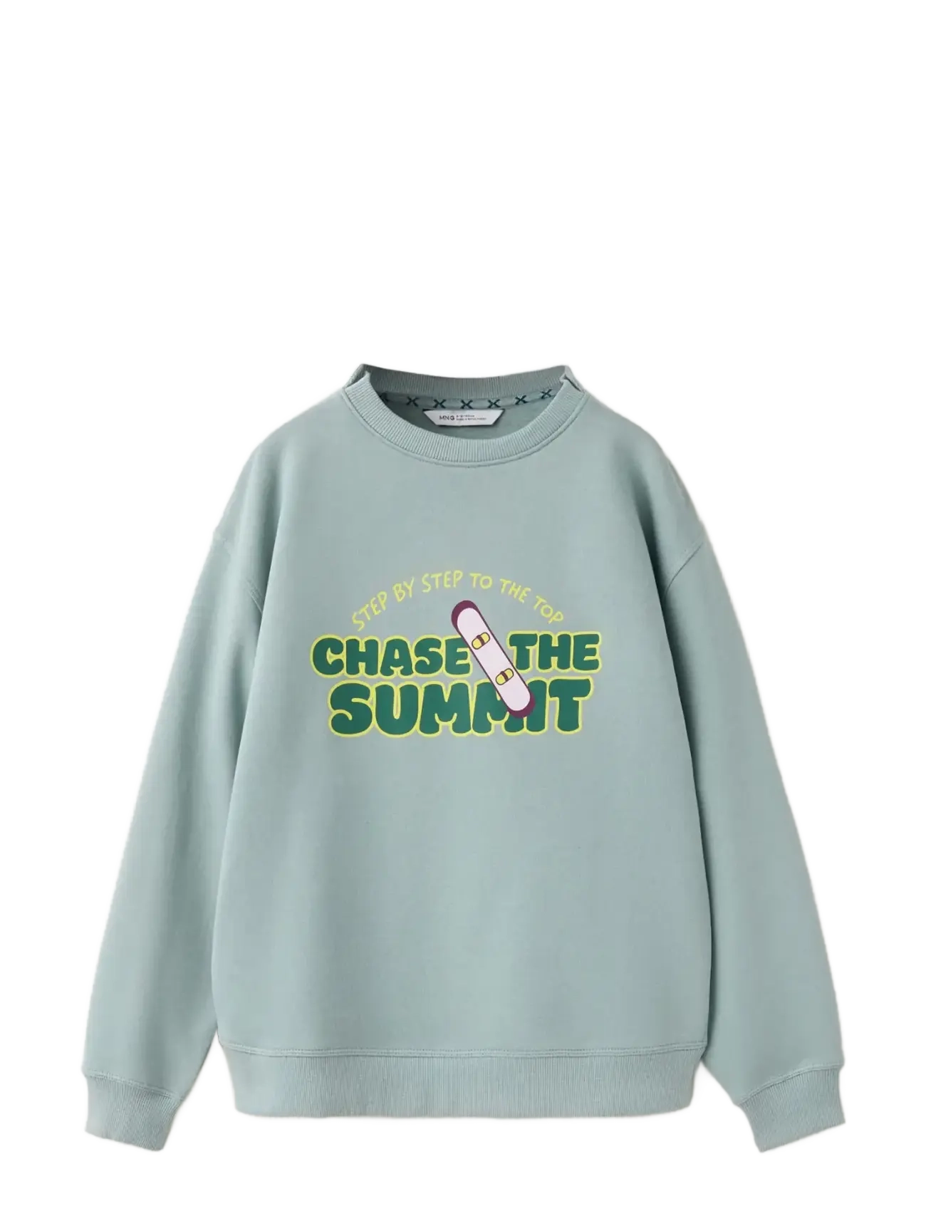 Mango - Balloon print sweatshirt - sweatshirts - turquoise - aqua - 1