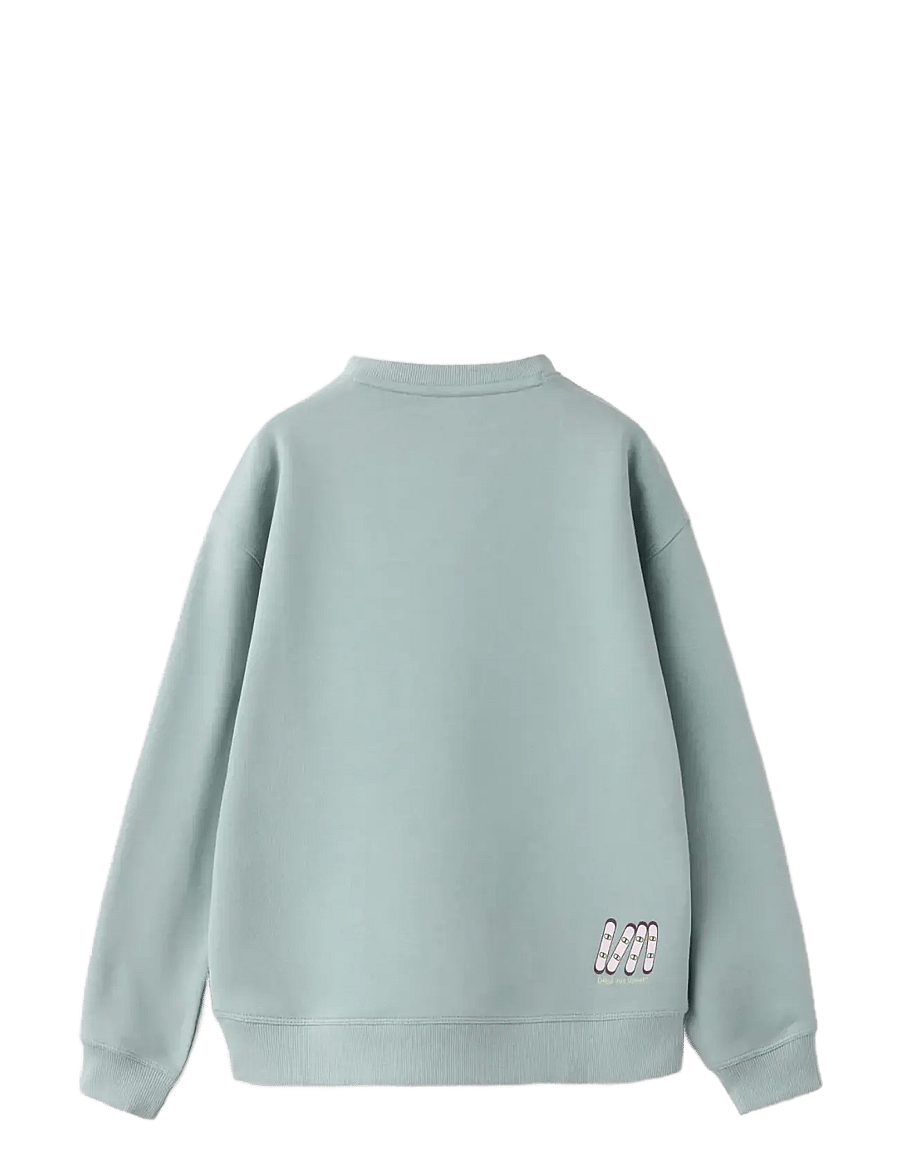 Mango - Balloon print sweatshirt - sweatshirts - turquoise - aqua - 2