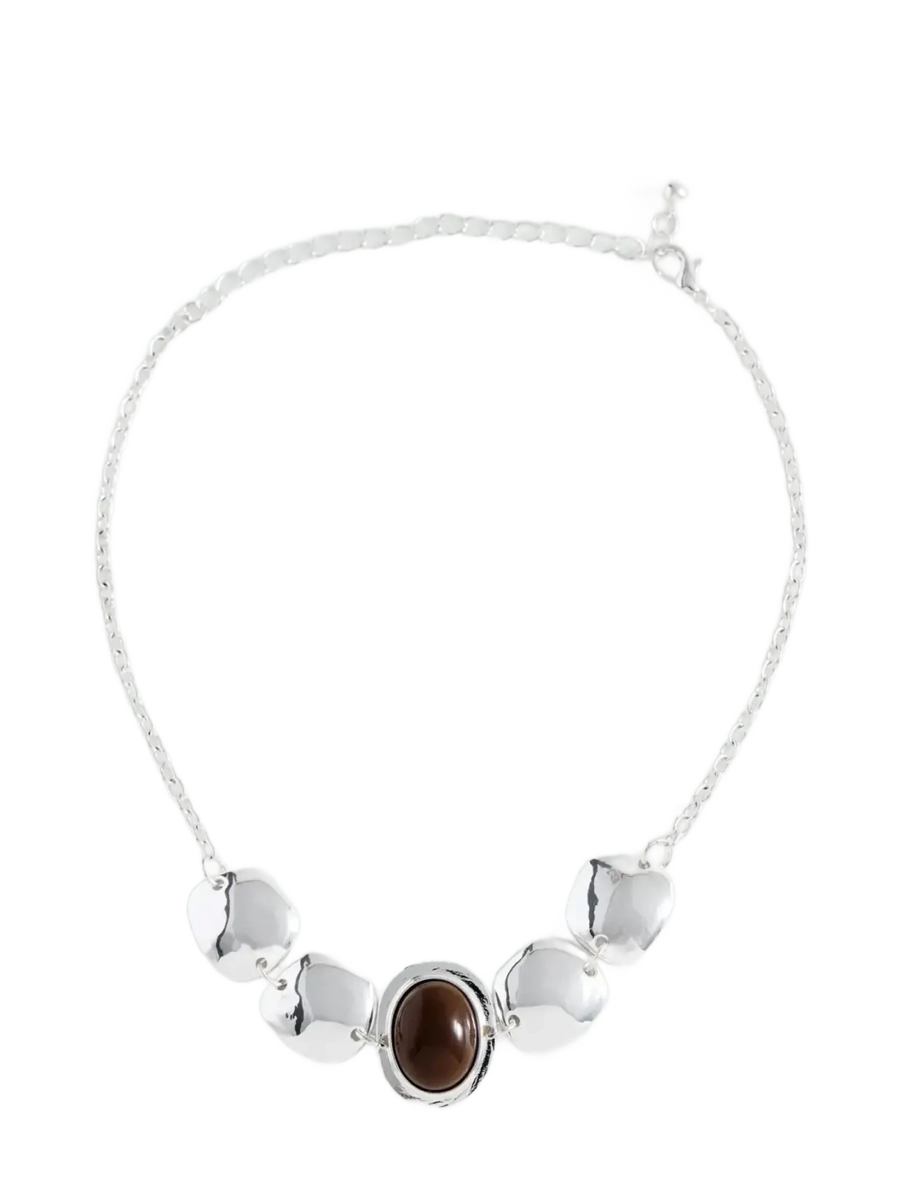 Mango Mixed Bead Necklace, Gemischte Perlenkette, Silber, Gr.ONE SIZE
