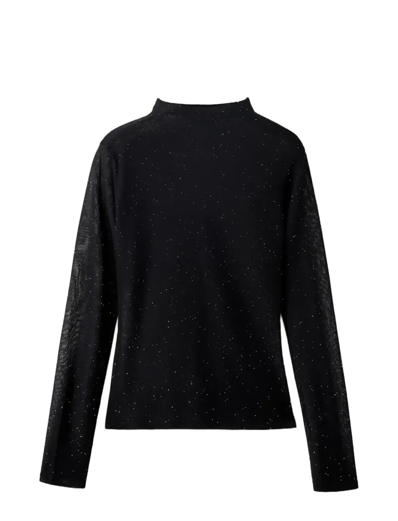 Mango - Roll-neck top with glitter - stickade tröjor - black - 1