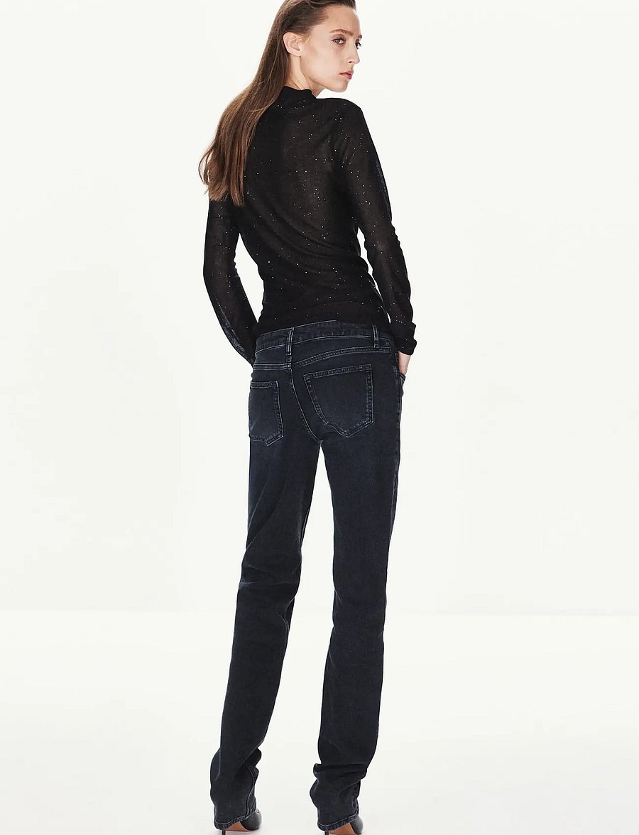 Mango - Roll-neck top with glitter - stickade tröjor - black - 2