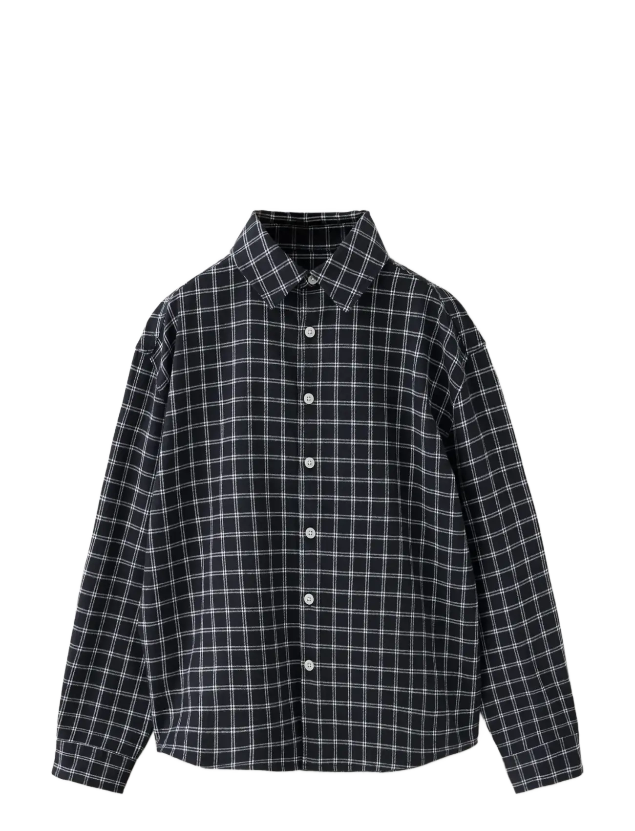 Mango - Checked flannel shirt - black - 1