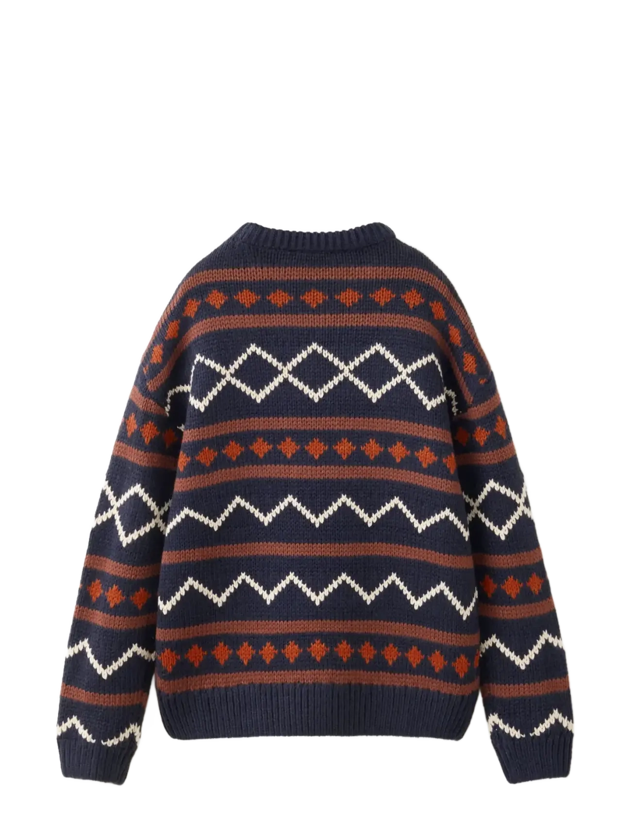 Mango - Knitted sweater with trim - navy - 1