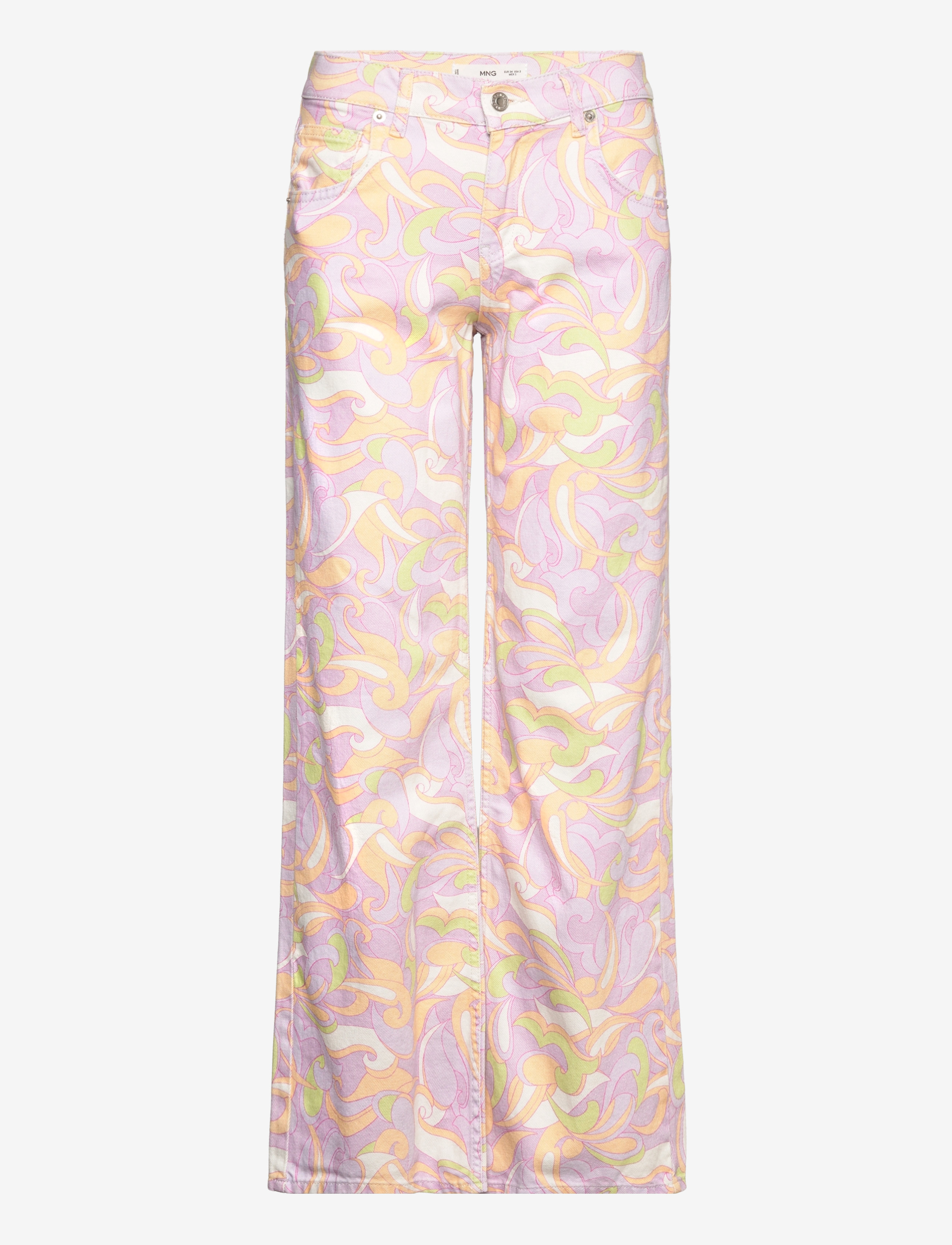 Mango - PRINT - hosen mit weitem bein - lila - 0