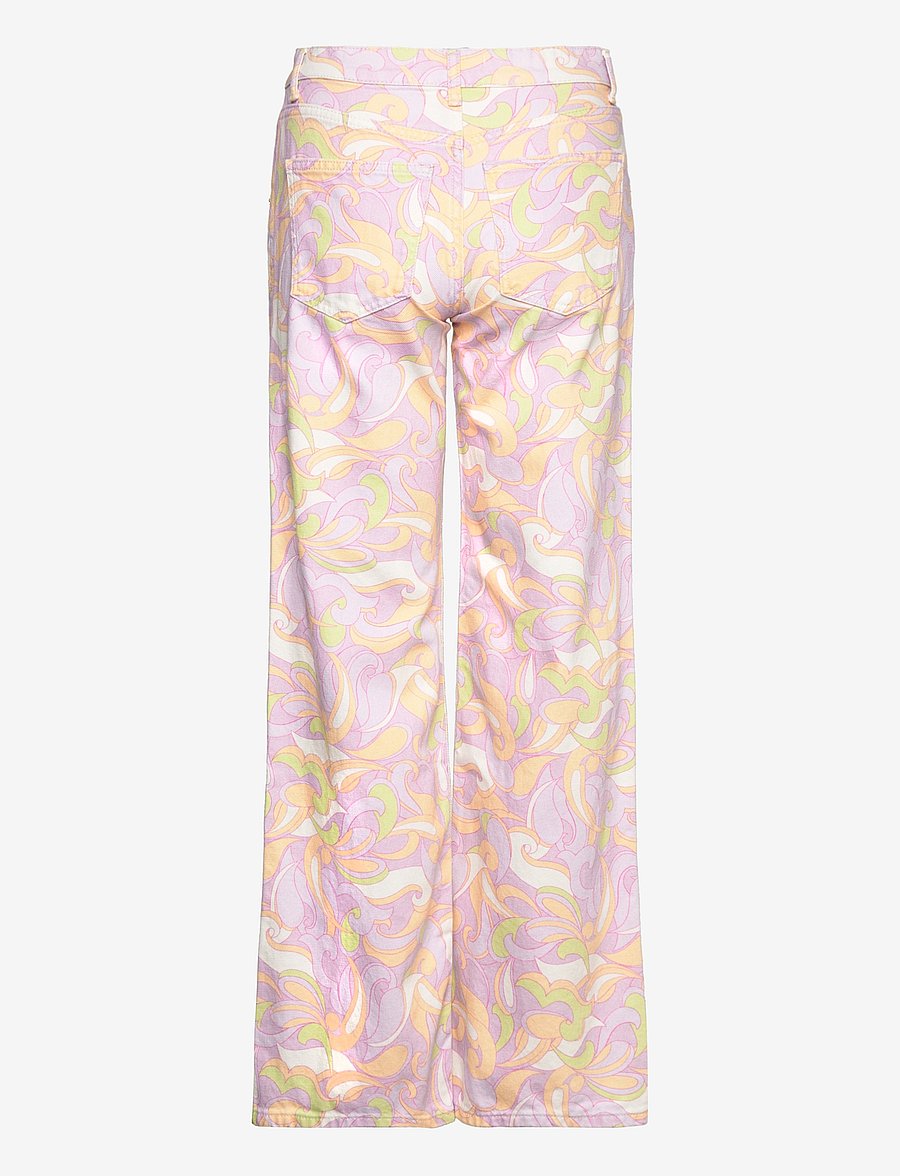 Mango - PRINT - brede jeans - lila - 2