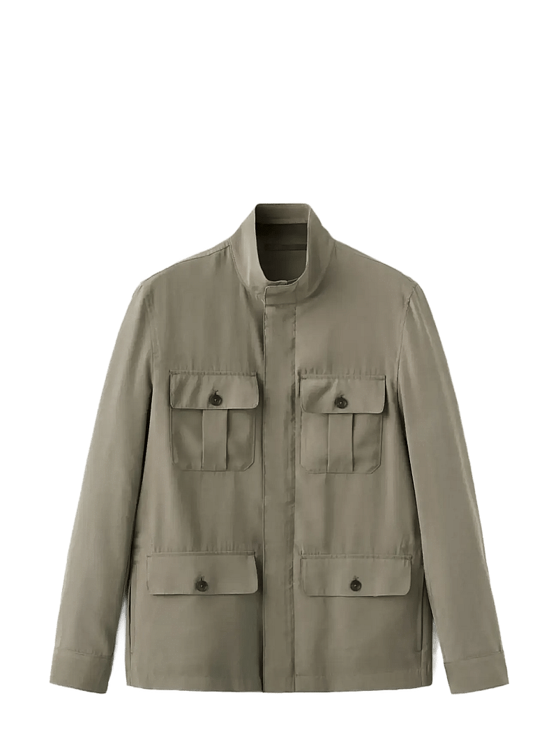 Mango - Modal pocket jacket - forårsjakker - medium grey - 0