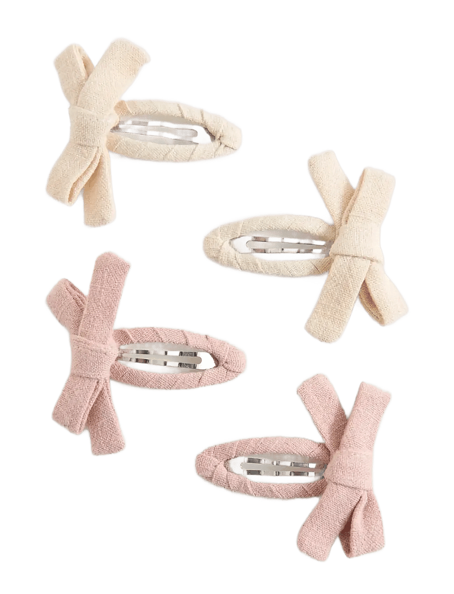 Mango - Pack of 4 bow clips - hårspænder - lt-pastel pink - 0
