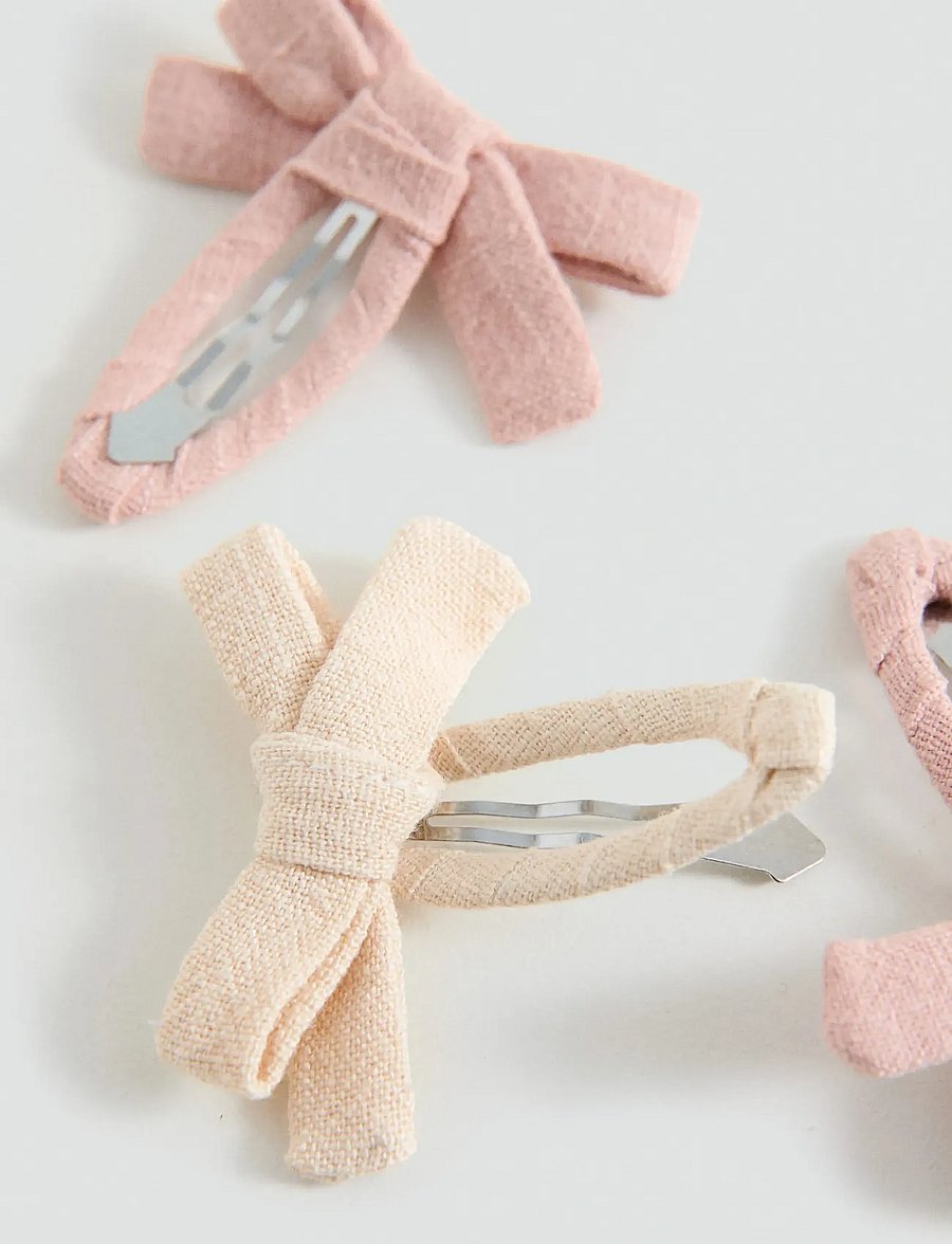 Mango - Pack of 4 bow clips - hårspænder - lt-pastel pink - 1