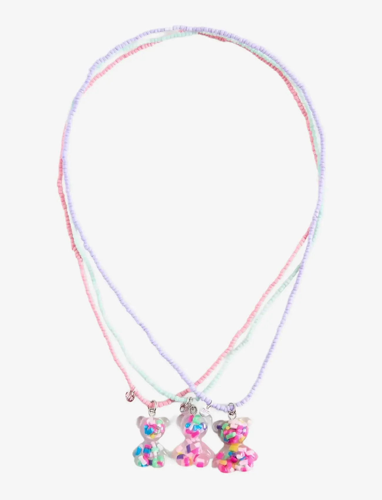 Mango - Set of 3 bear necklaces - halskæder - pink - 0
