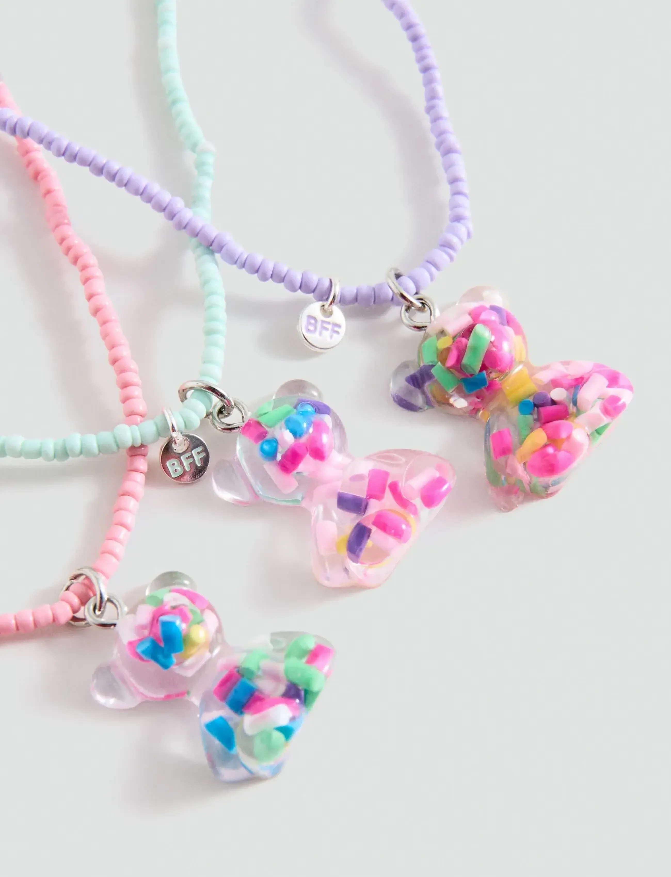 Mango - Set of 3 bear necklaces - kaulakorut - pink - 1