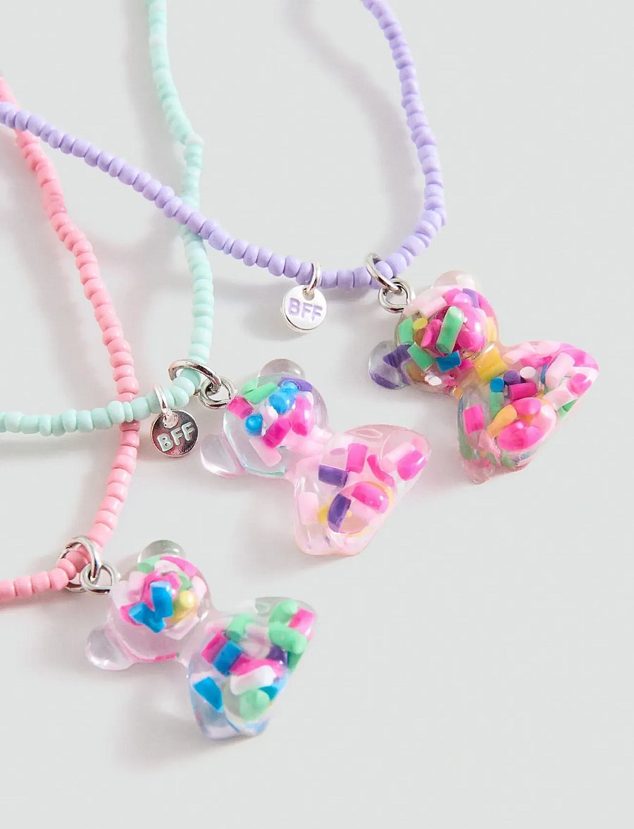 Mango - Set of 3 bear necklaces - kaulakorut - pink - 1