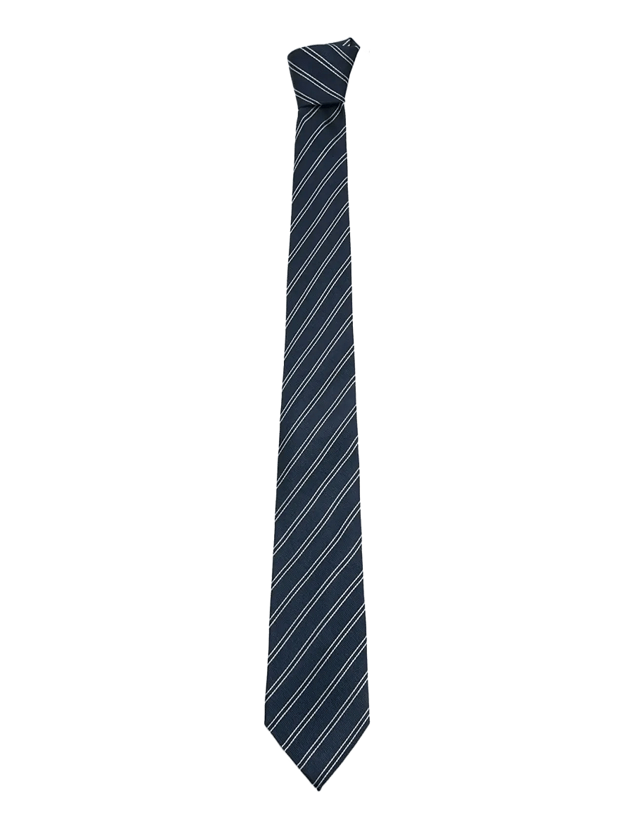 Mango - Striped tie with combined patterns - slipsar - navy - 0