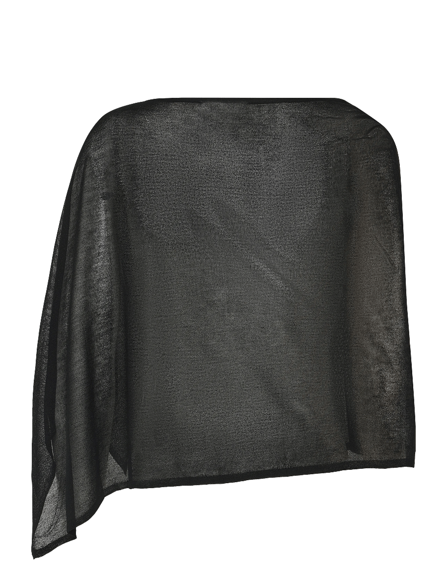 Mango - Asymmetrical knitted cape - ponchoer & kapper - black - 1