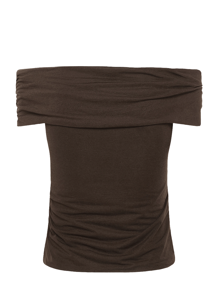 Mango - Off-shoulder top - linnen - brown - 2