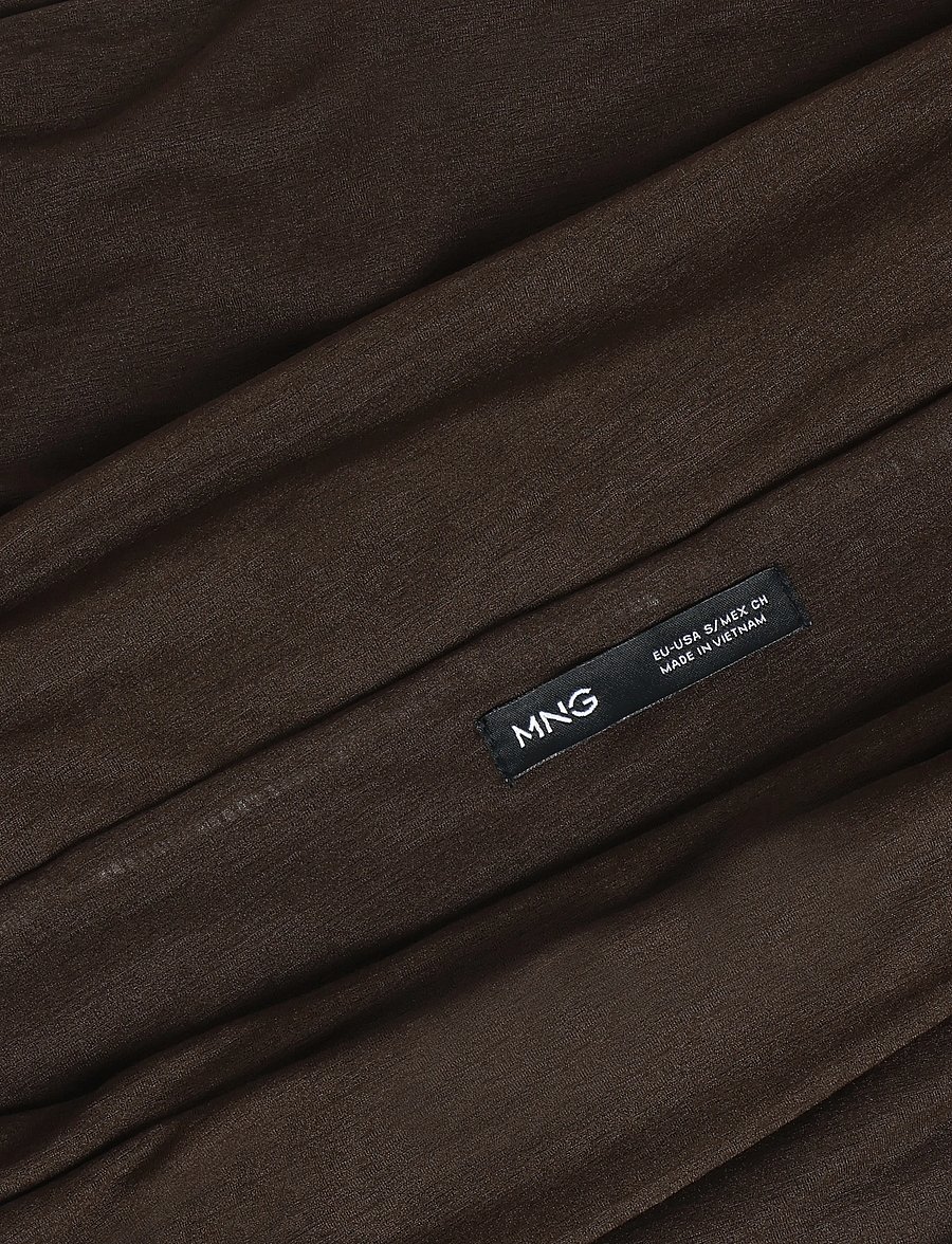 Mango - Off-shoulder top - linnen - brown - 4