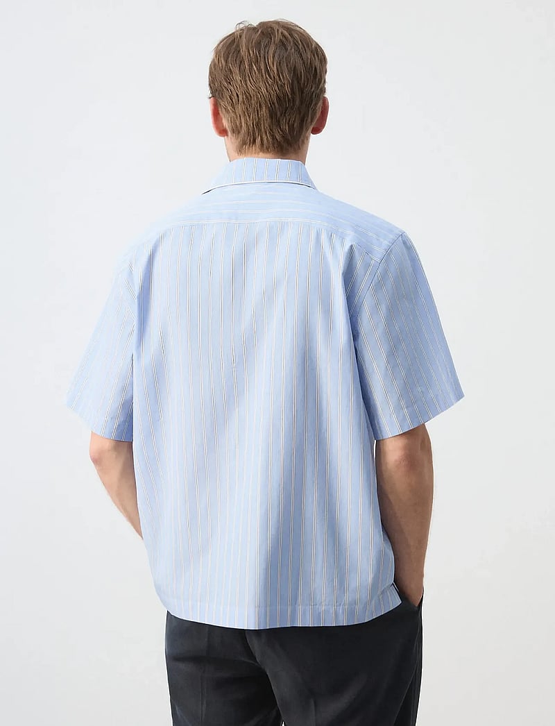 Mango - 100% cotton striped shirt - casual skjorter - lt-pastel blue - 2