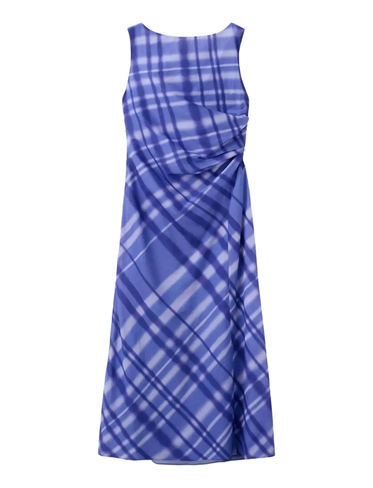 Mango - 100% cotton print dress - maxiklänningar - medium blue - 1