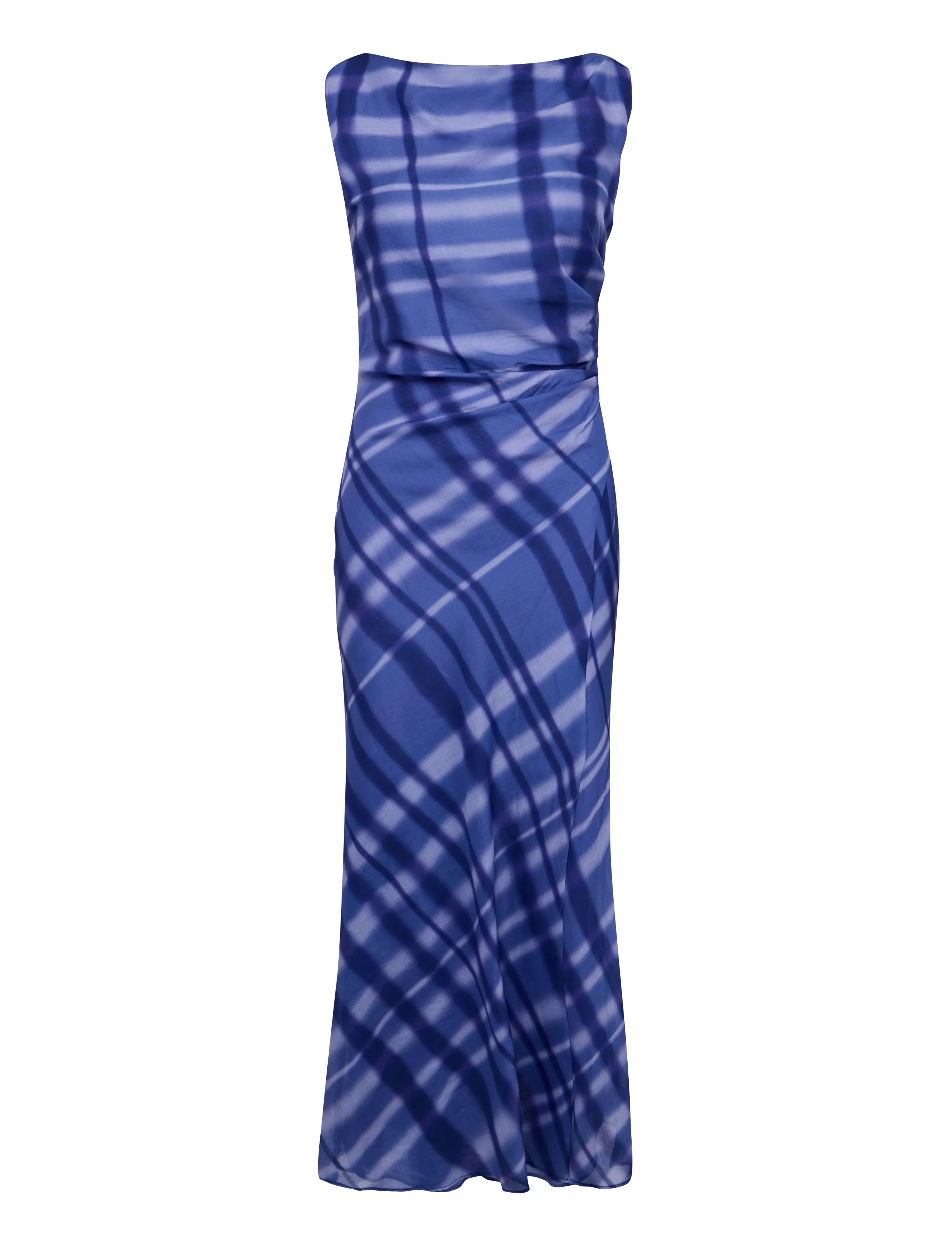 Mango - 100% cotton print dress - maxi kjoler - medium blue - 1
