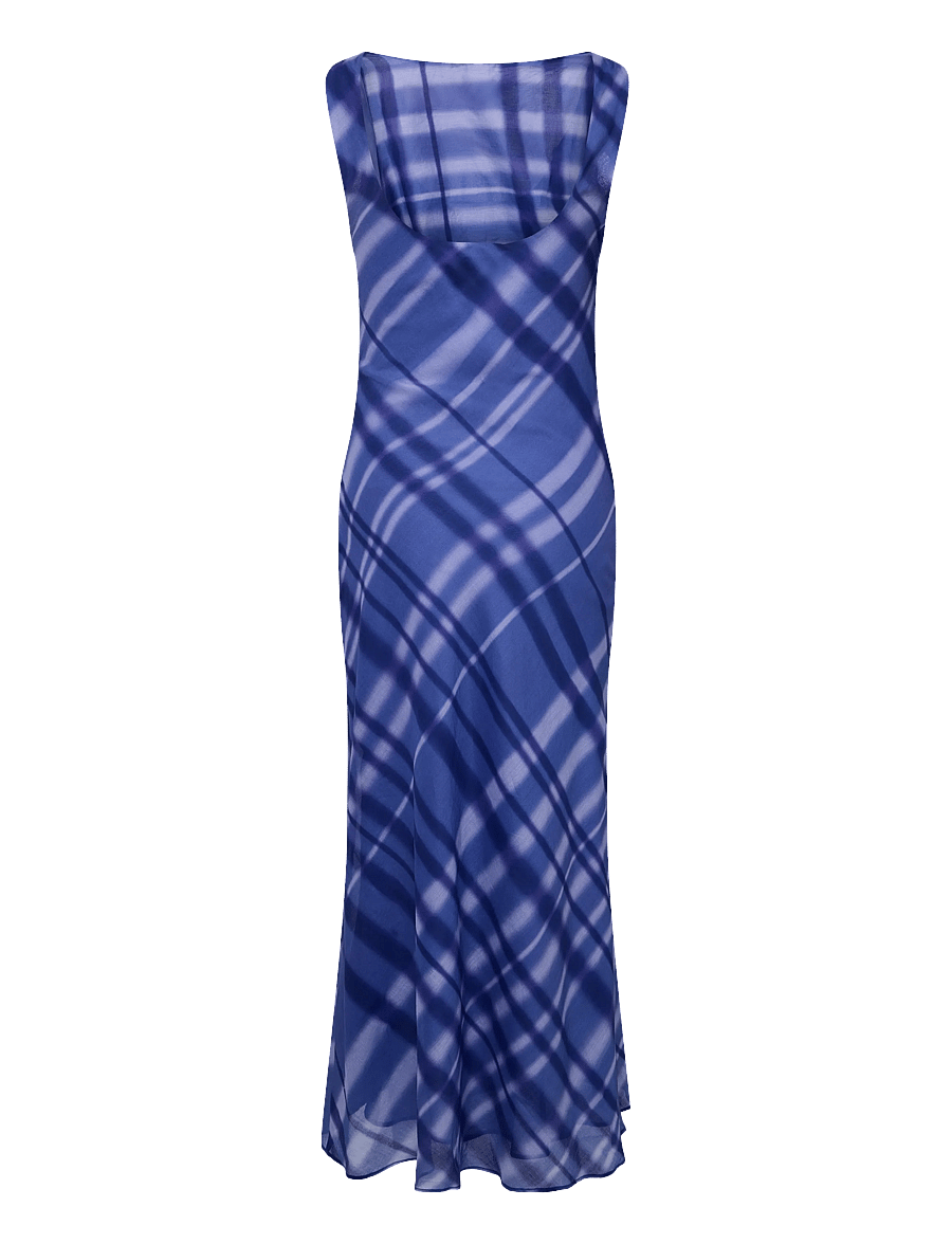 Mango - 100% cotton print dress - maxiklänningar - medium blue - 2