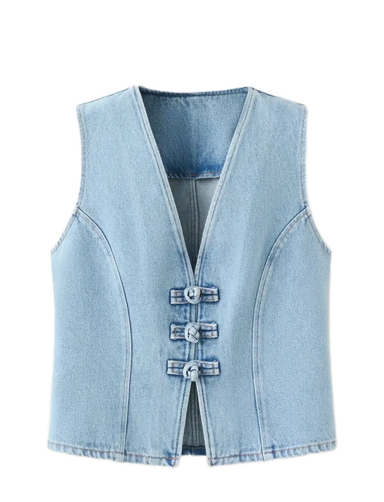 Mango Toggle denim top with frogs - Denimtøj - OPEN BLUE / blue