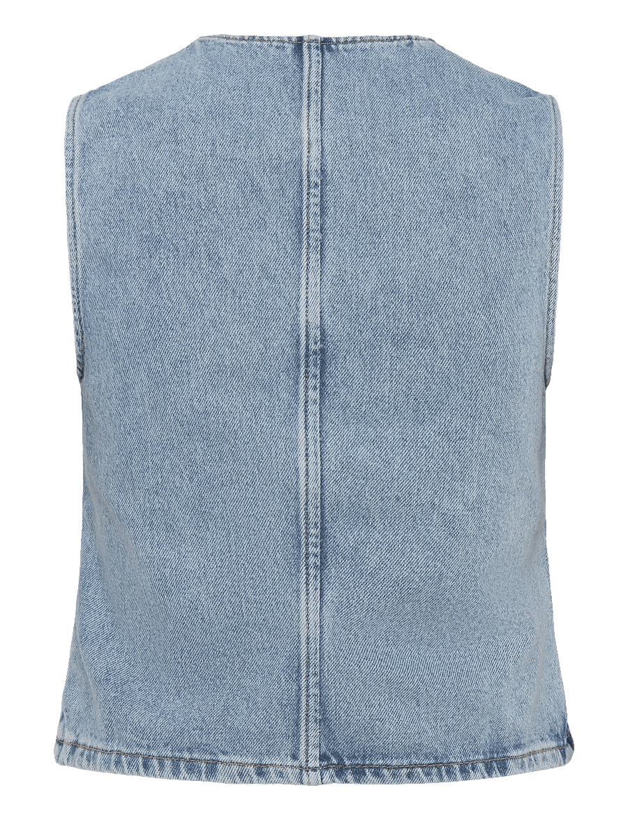Mango - Toggle denim top with frogs - denimveste - open blue - 2