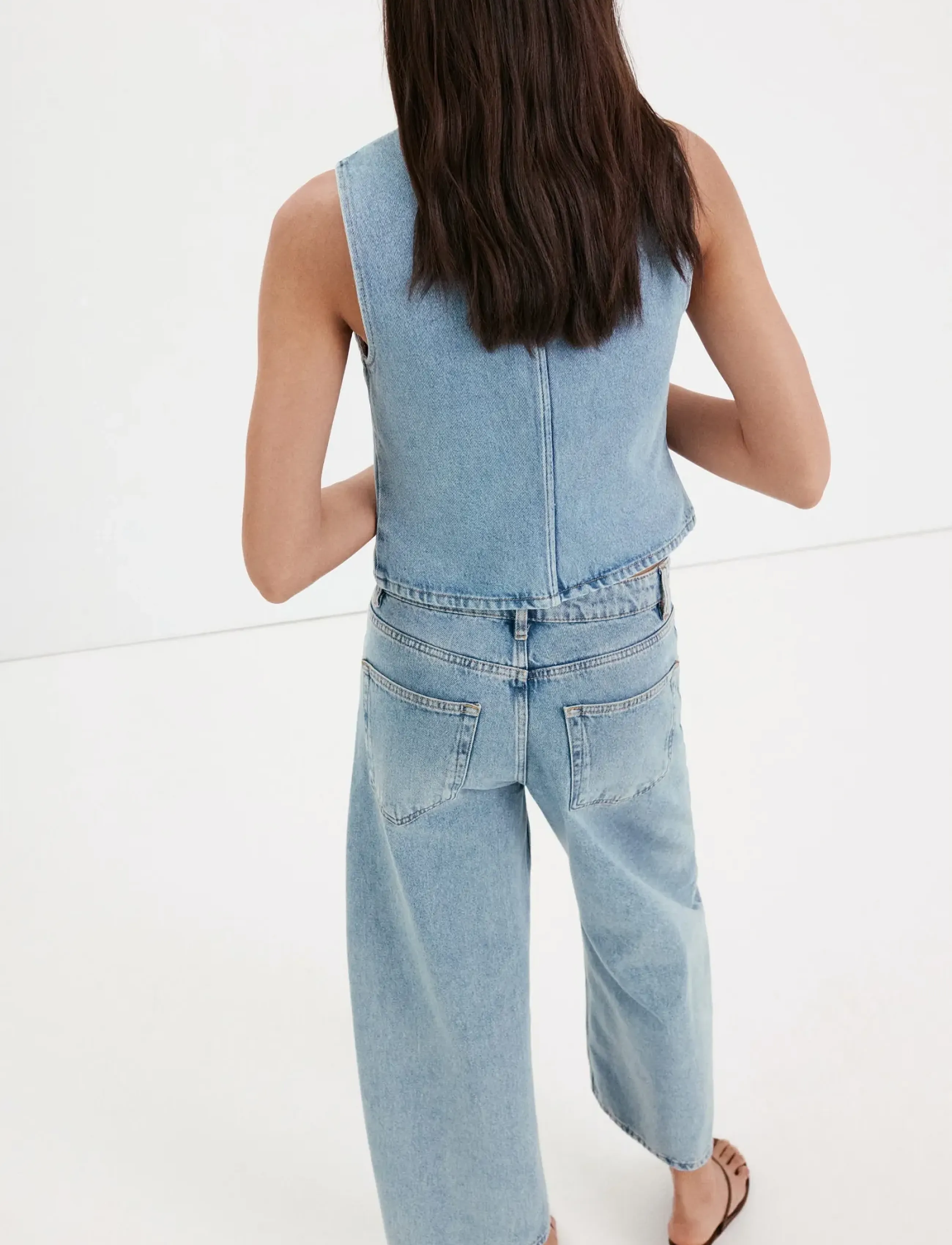 Mango - Toggle denim top with frogs - denimveste - open blue - 2