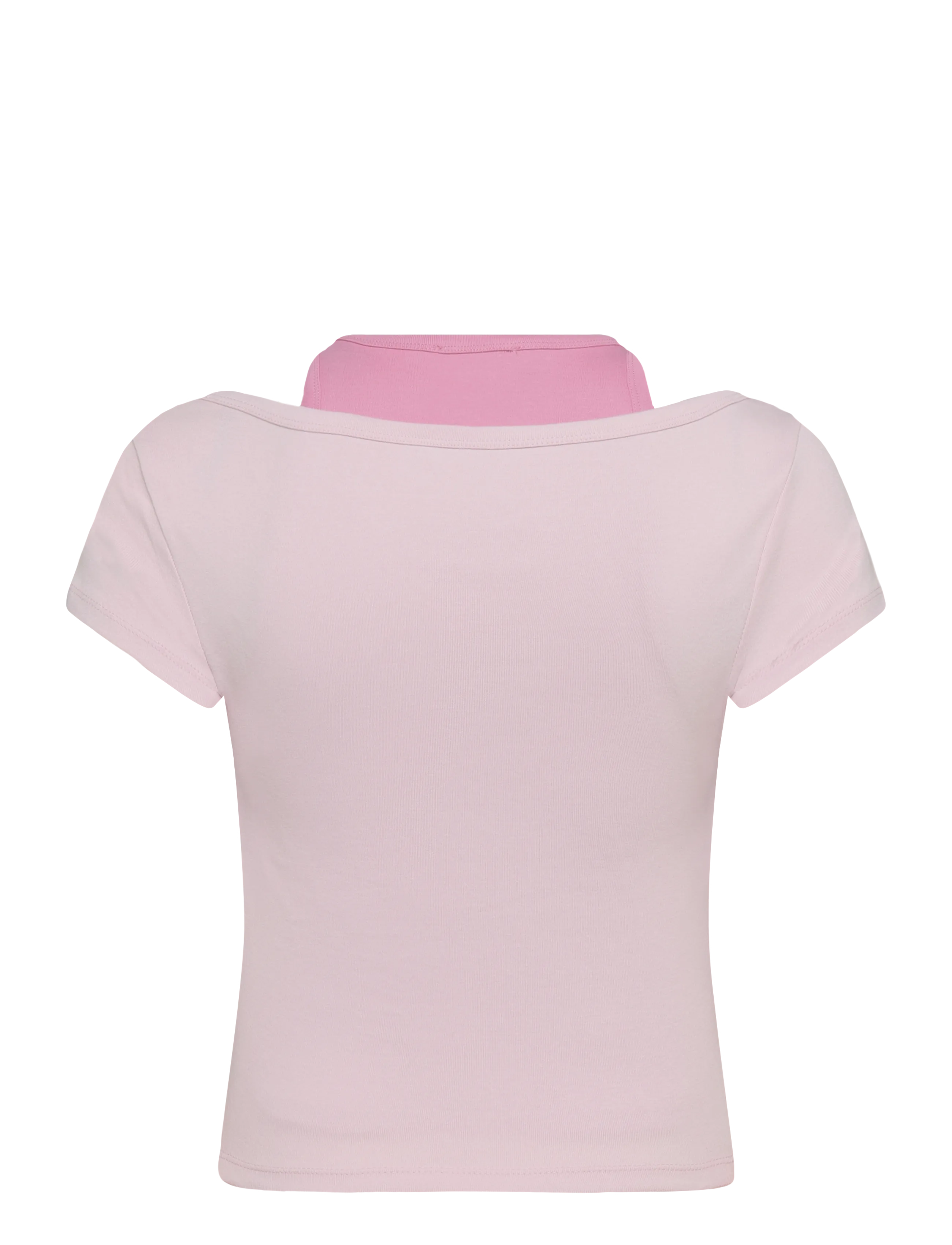 Mango - Two-tone contrast T-shirt - t-shirts - pink - 2