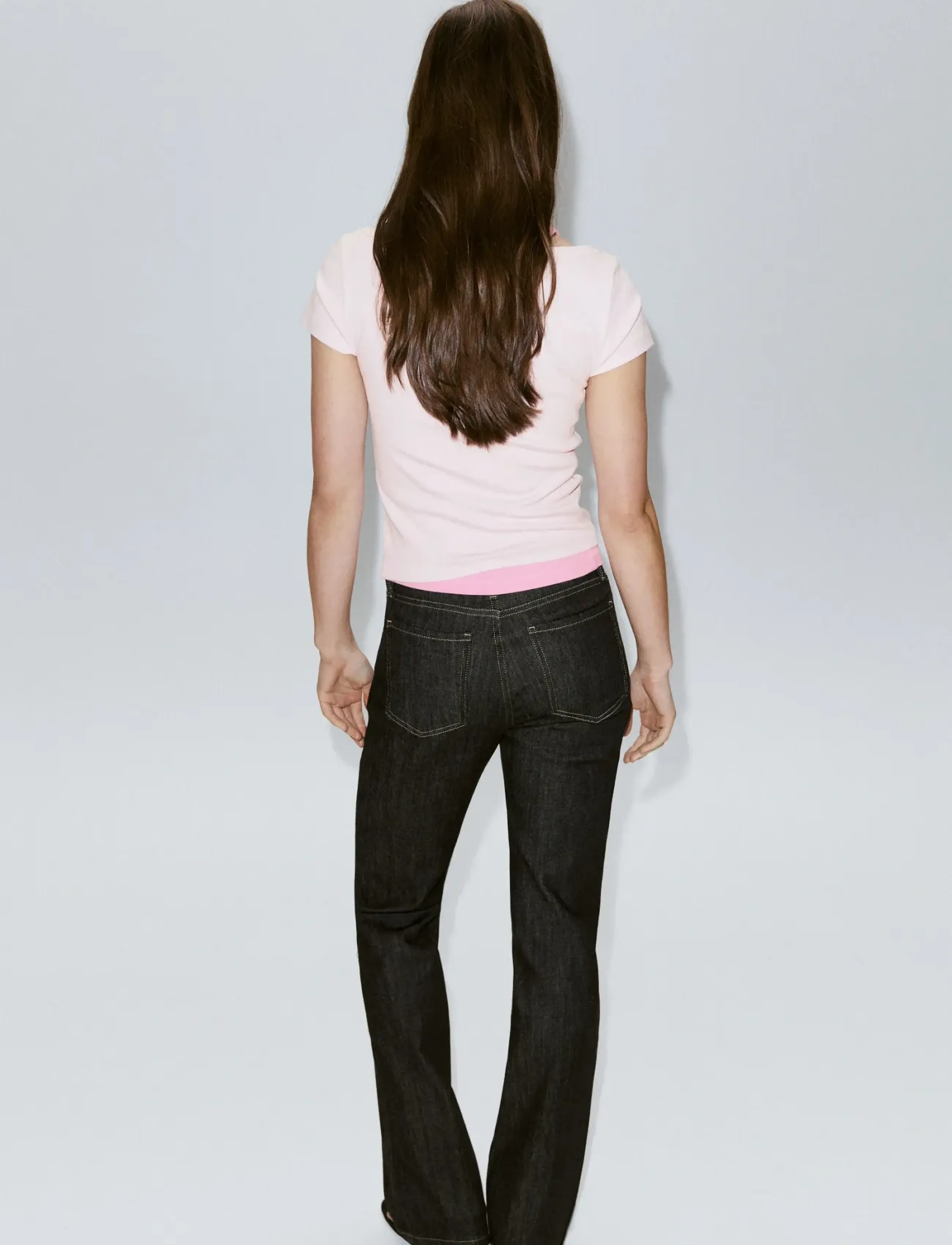 Mango - Two-tone contrast T-shirt - t-shirts - pink - 2