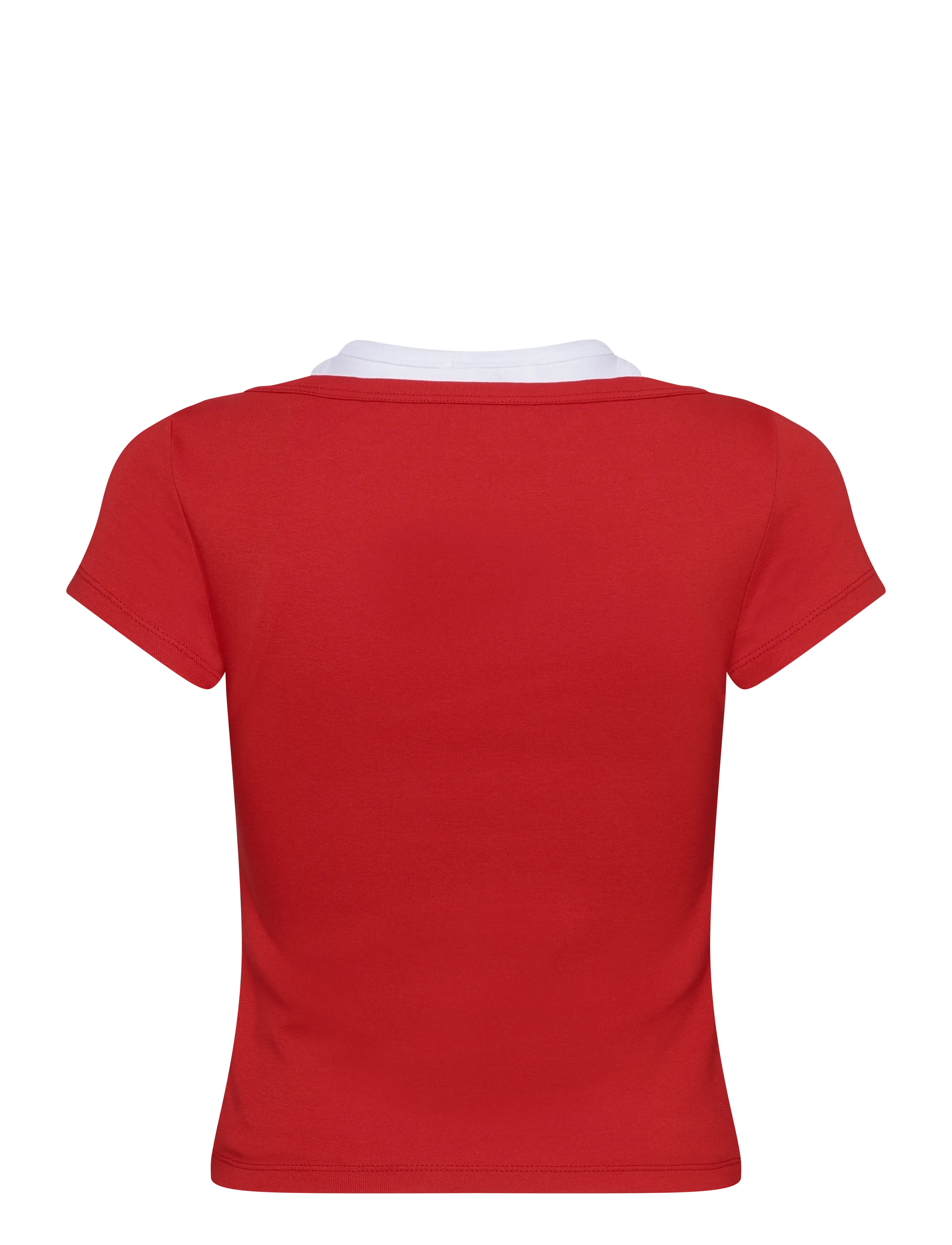 Mango - Two-tone contrast T-shirt - t-shirts - red - 2