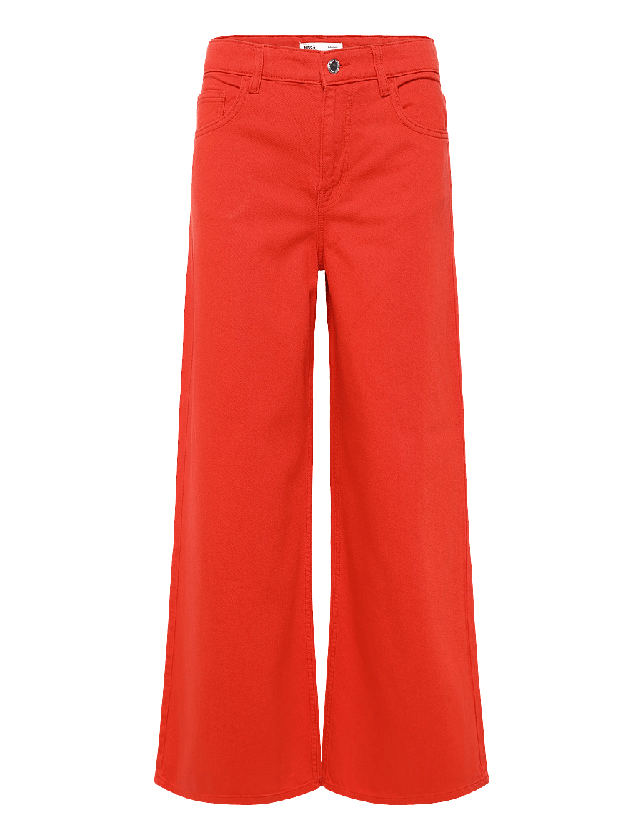 Mango - Low-rise wideleg jeans - brede jeans - red - 1