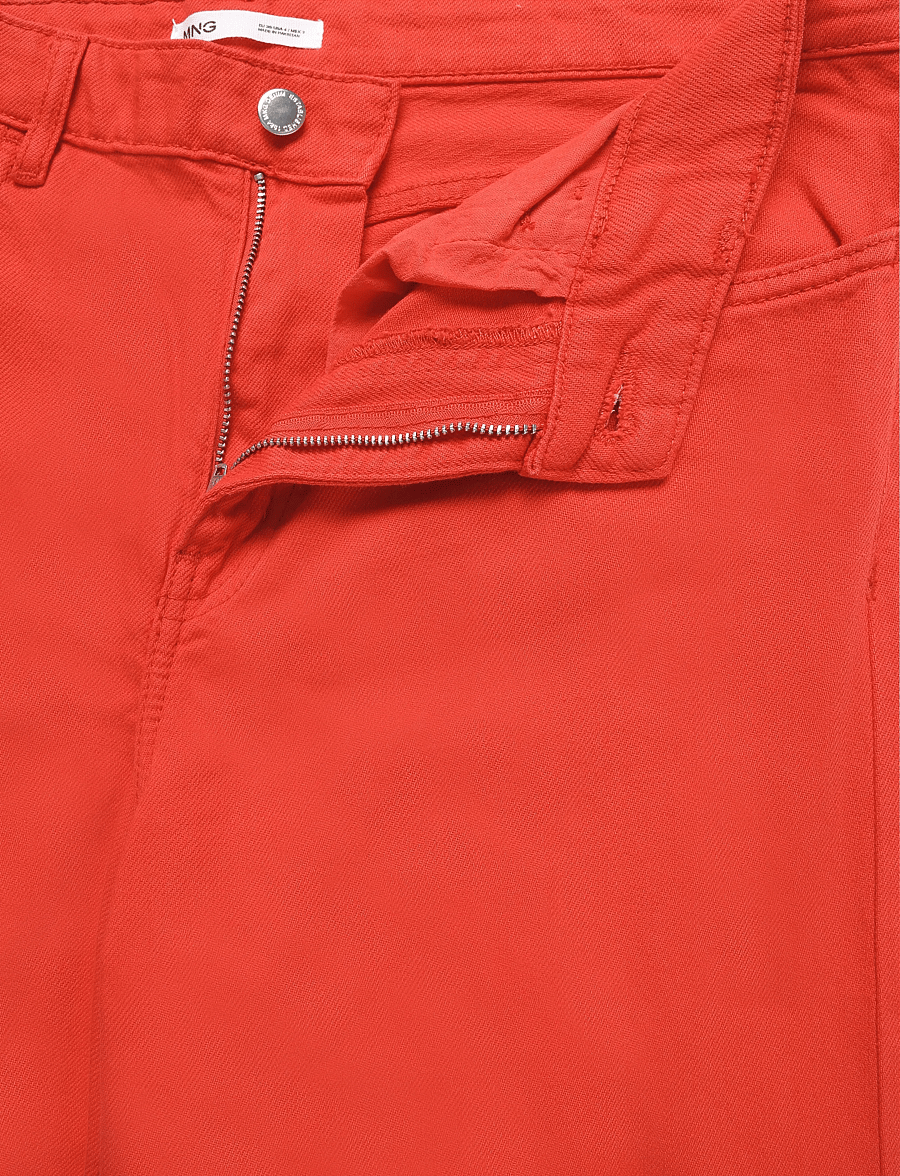 Mango - Low-rise wideleg jeans - brede jeans - red - 5